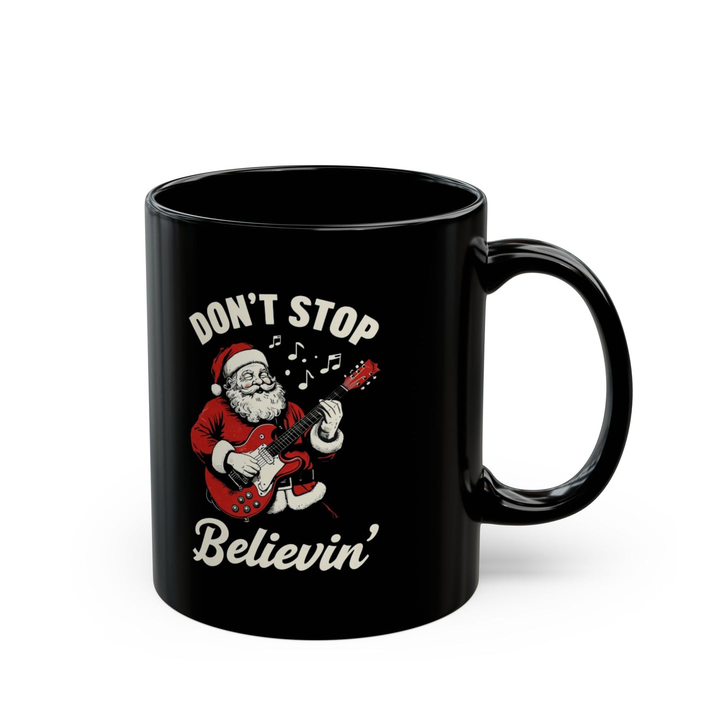 Christmas Santa Rock Band Mug - Don't Stop Believin' 11oz & 15oz