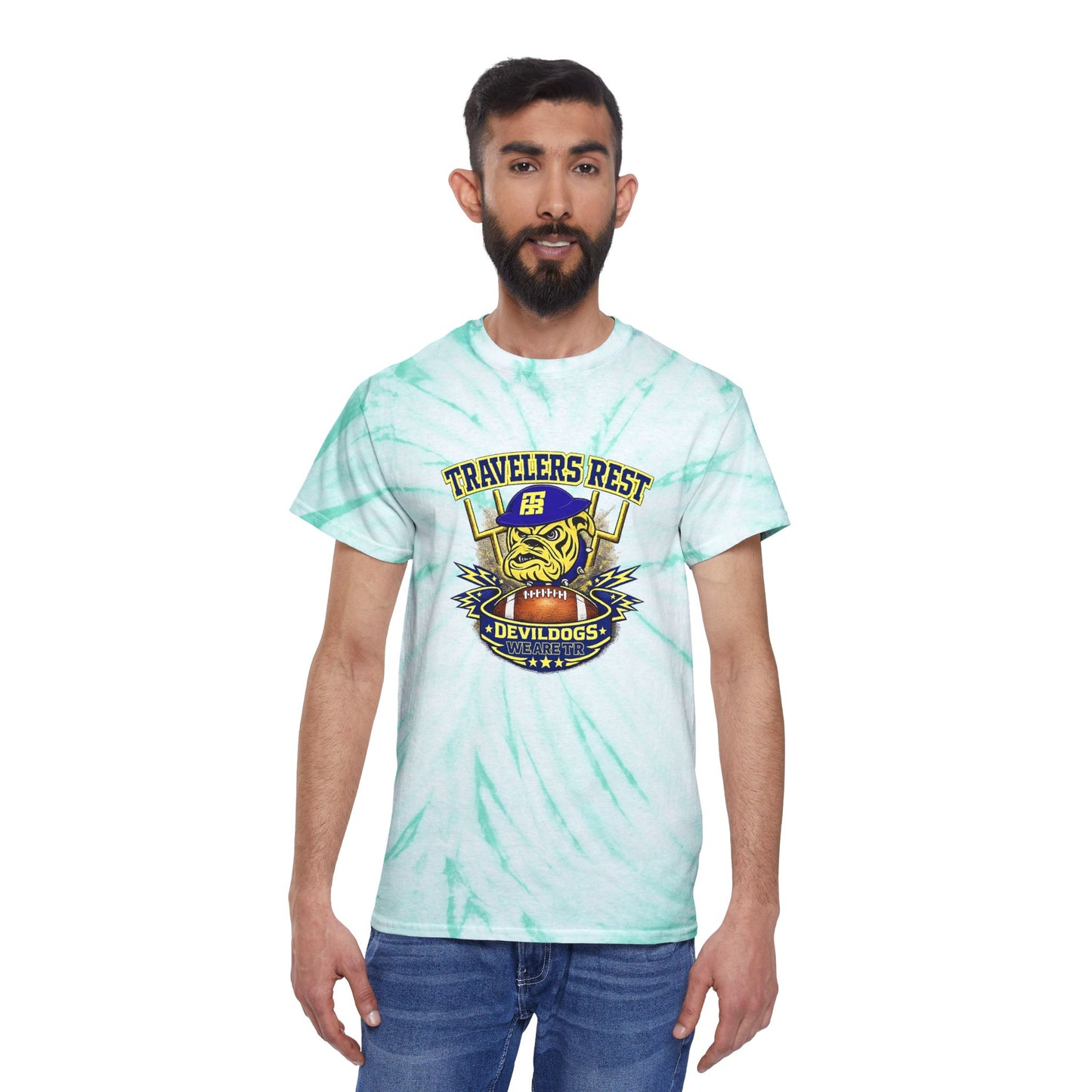 Travelers Rest Devildogs Yellow Cyclone Tie-Dye Tee TRHS