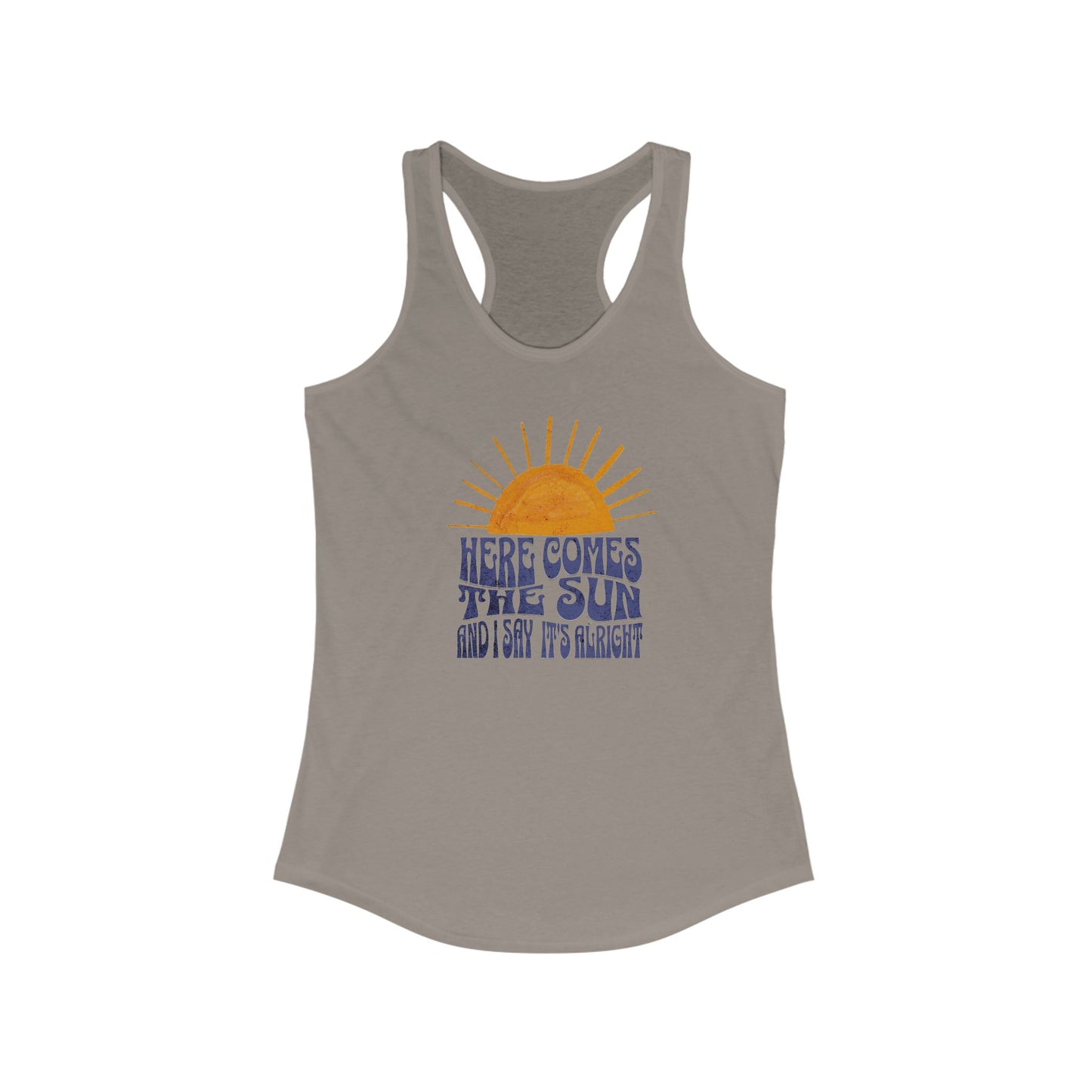 NEW Lyrics- Here Comes the Sun Women's Racerback Tank Top