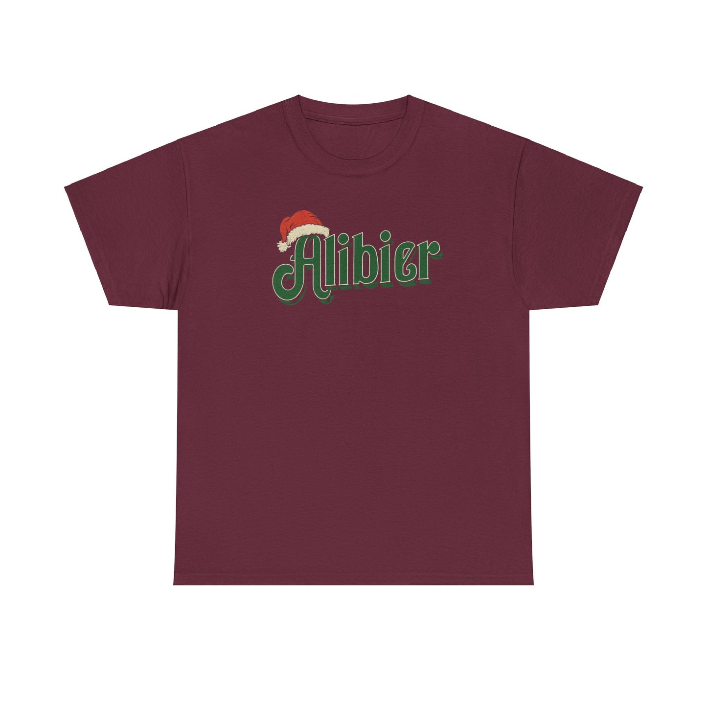 Alibier Unisex Heavy Cotton Tee - Retro Christmas Vibes Graphic Tee