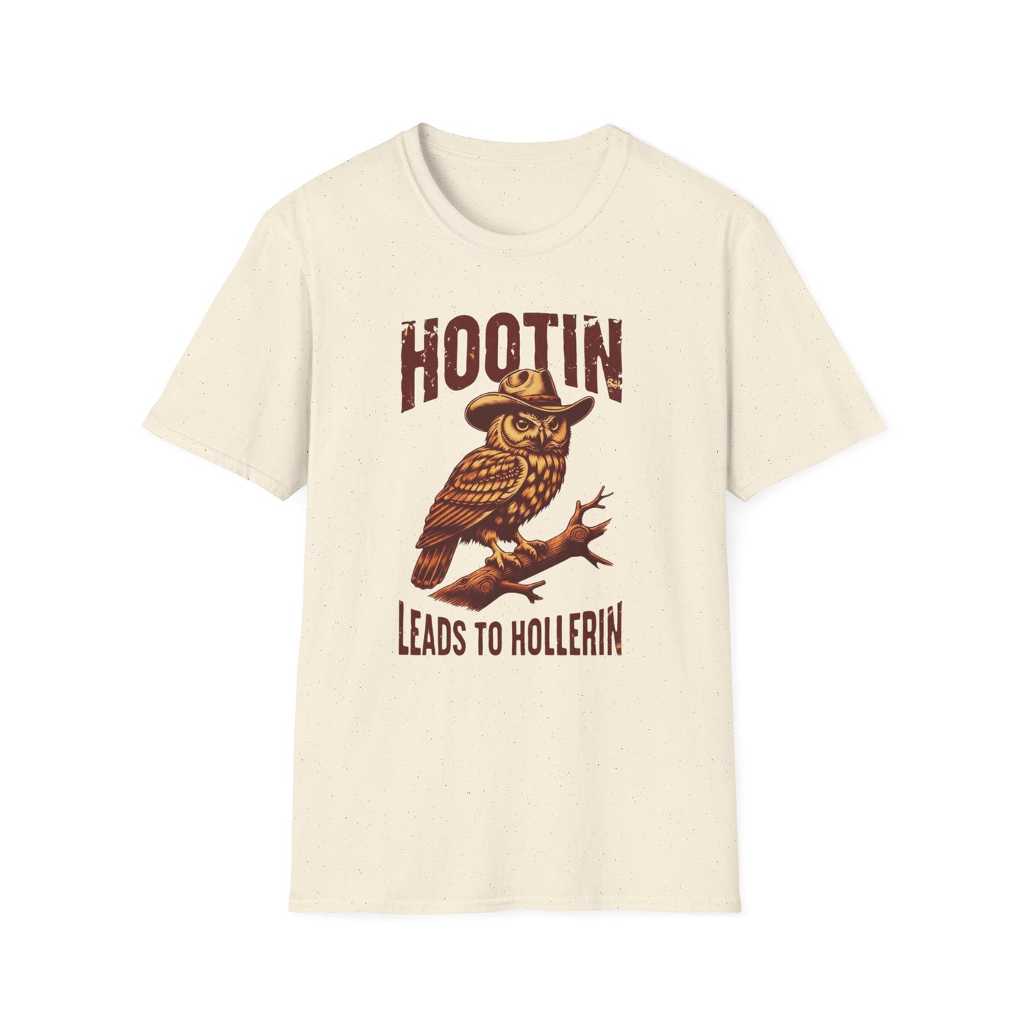 Hootin' Leads to Hollerin Owl T-Shirt — Vintage Graphic Tee NEW