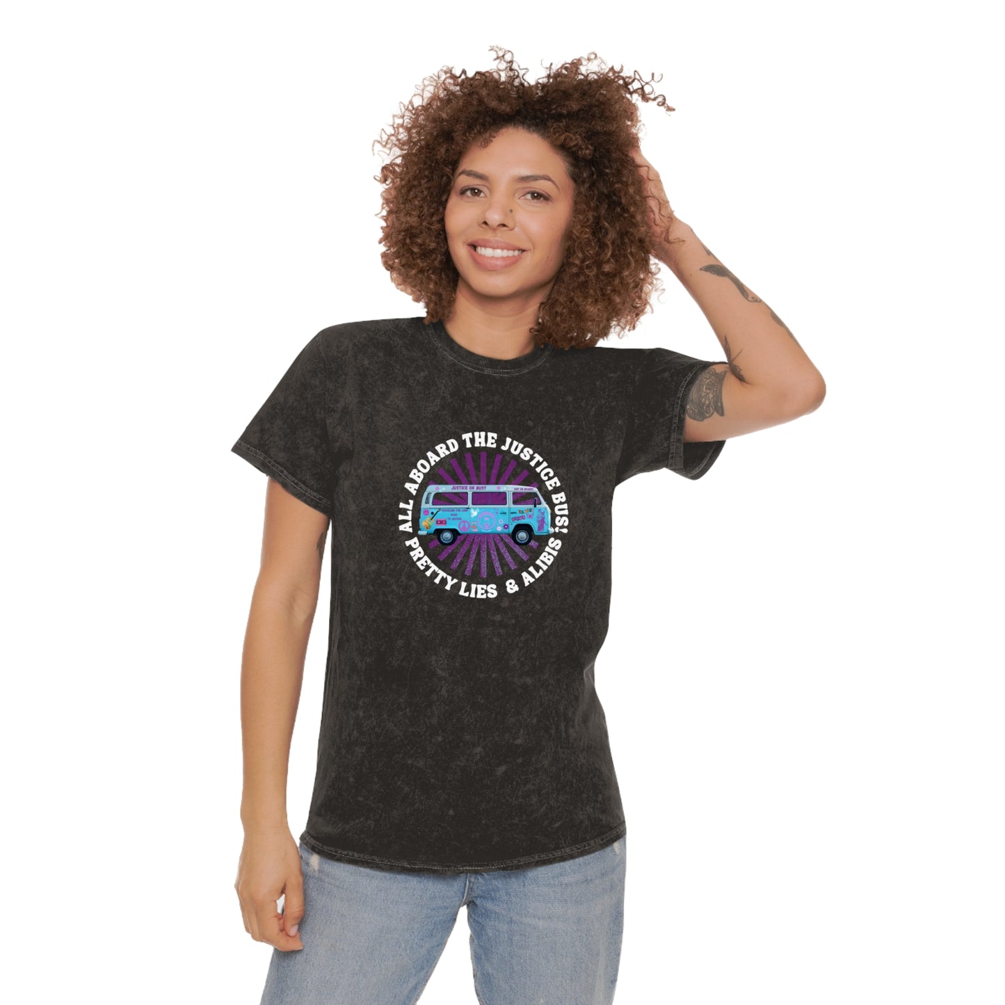 Justice Bus Unisex Mineral Wash T-Shirt