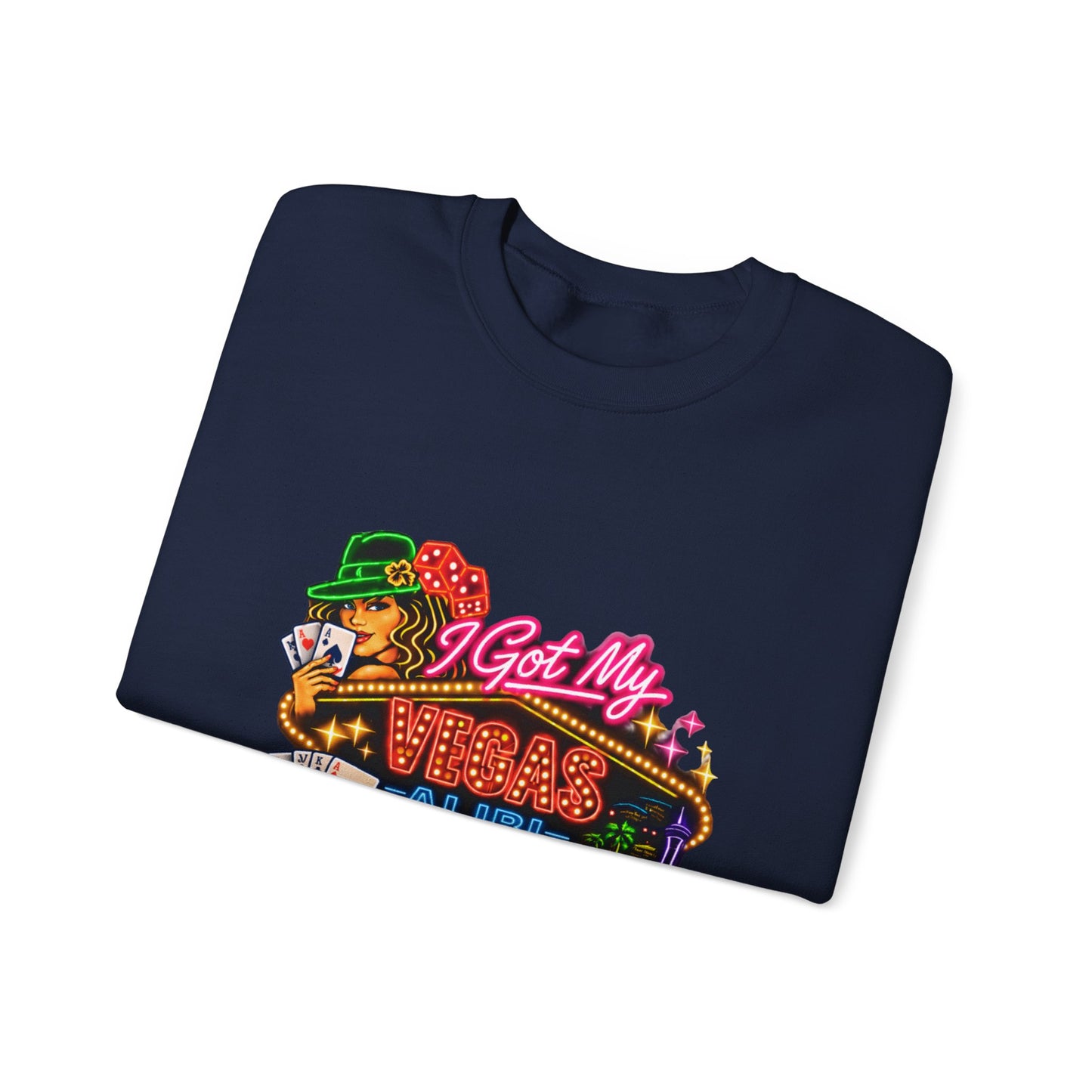 Crewneck Sweatshirt — "I Got My Vegas Alibi" (No Logo)
