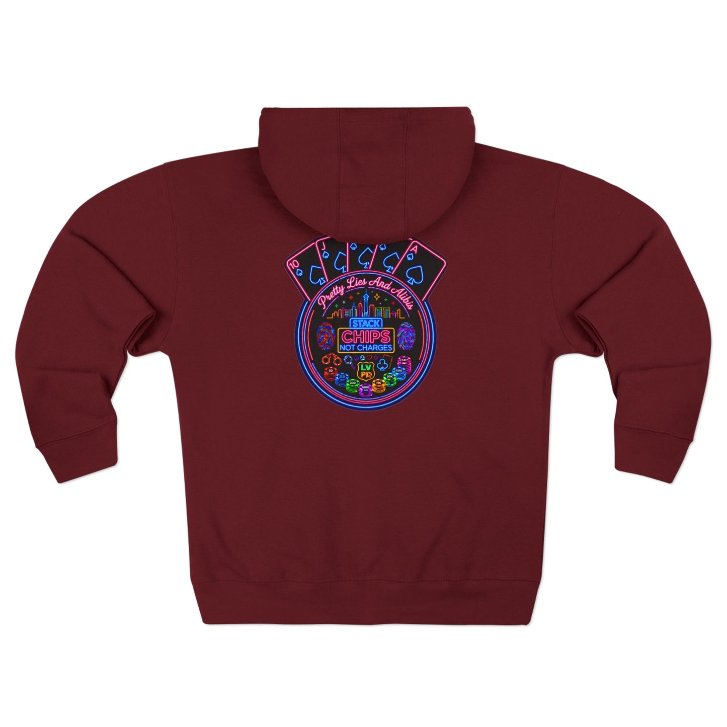Unisex Zip Hoodie "Stack Chips Not Charges" Crime Con 26'