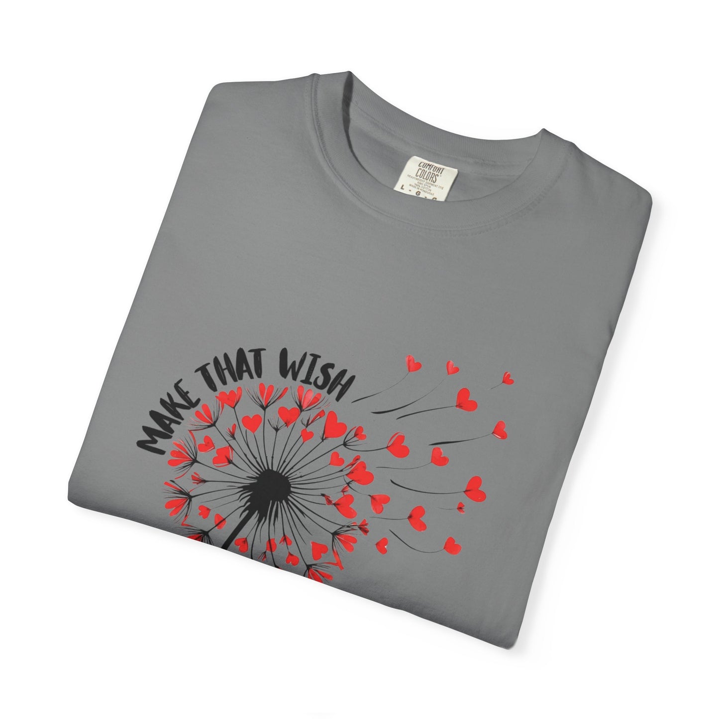 T-Shirt — 'Make That Wish' Dandelion Heart Graphic Tee - Fun Tee - New
