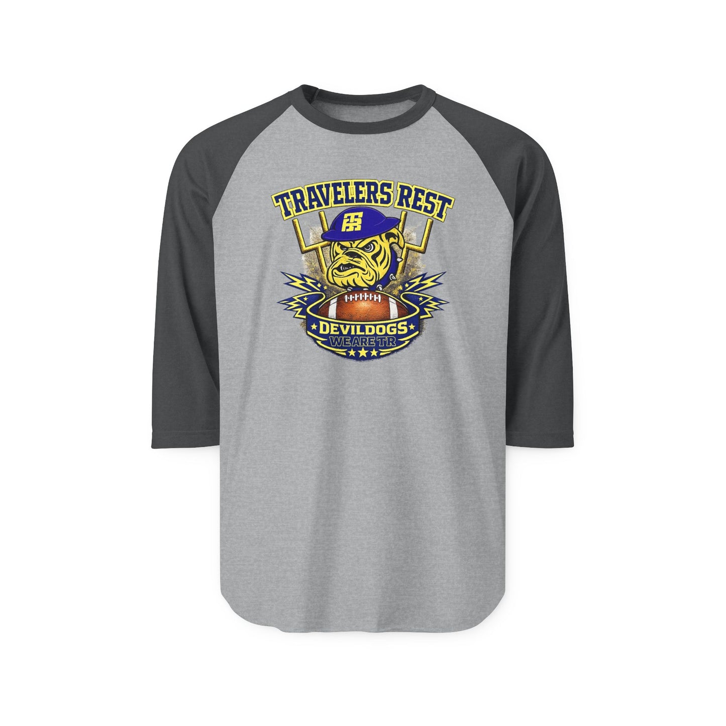 Travelers Rest Devildogs Baseball Raglan Shirt trhs