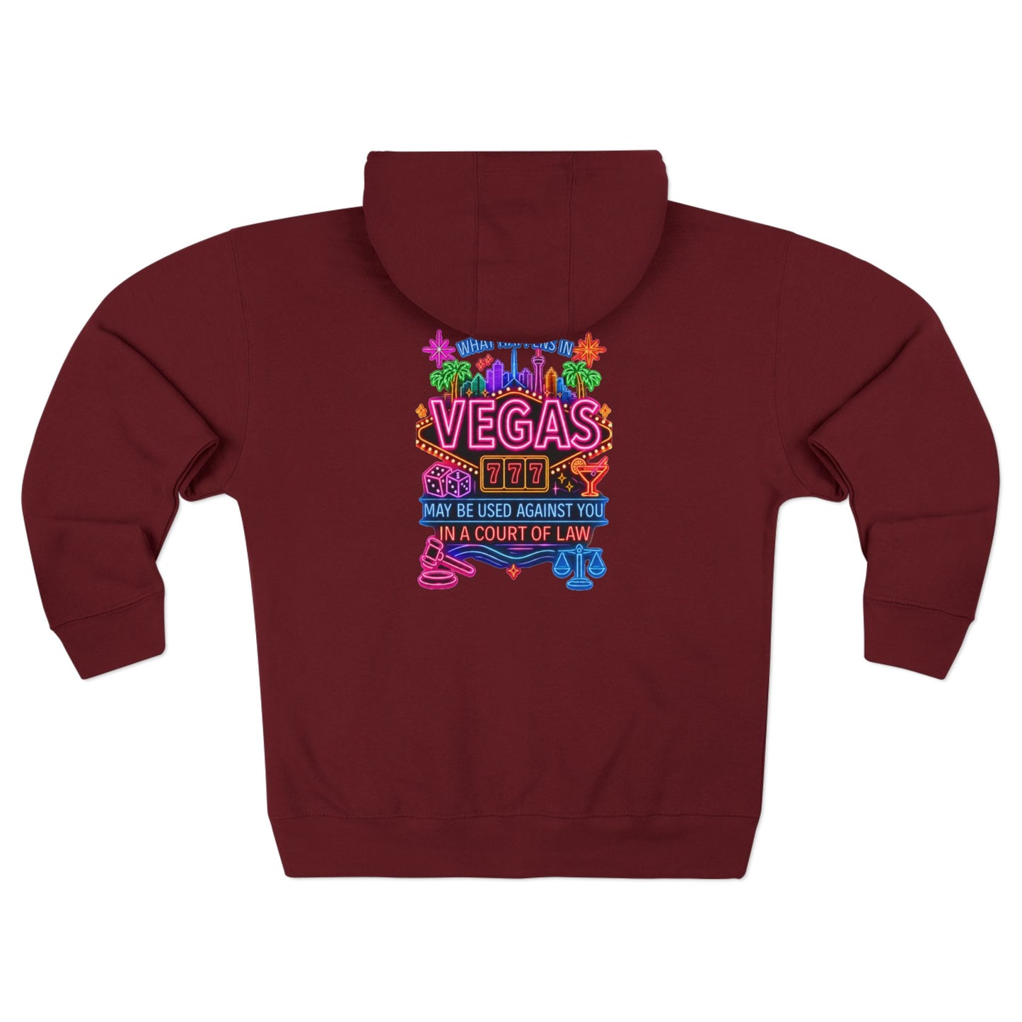Vegas Zip Hoodie — "What Happens in Vegas" Crime Con 26' (For y'all who freeze)