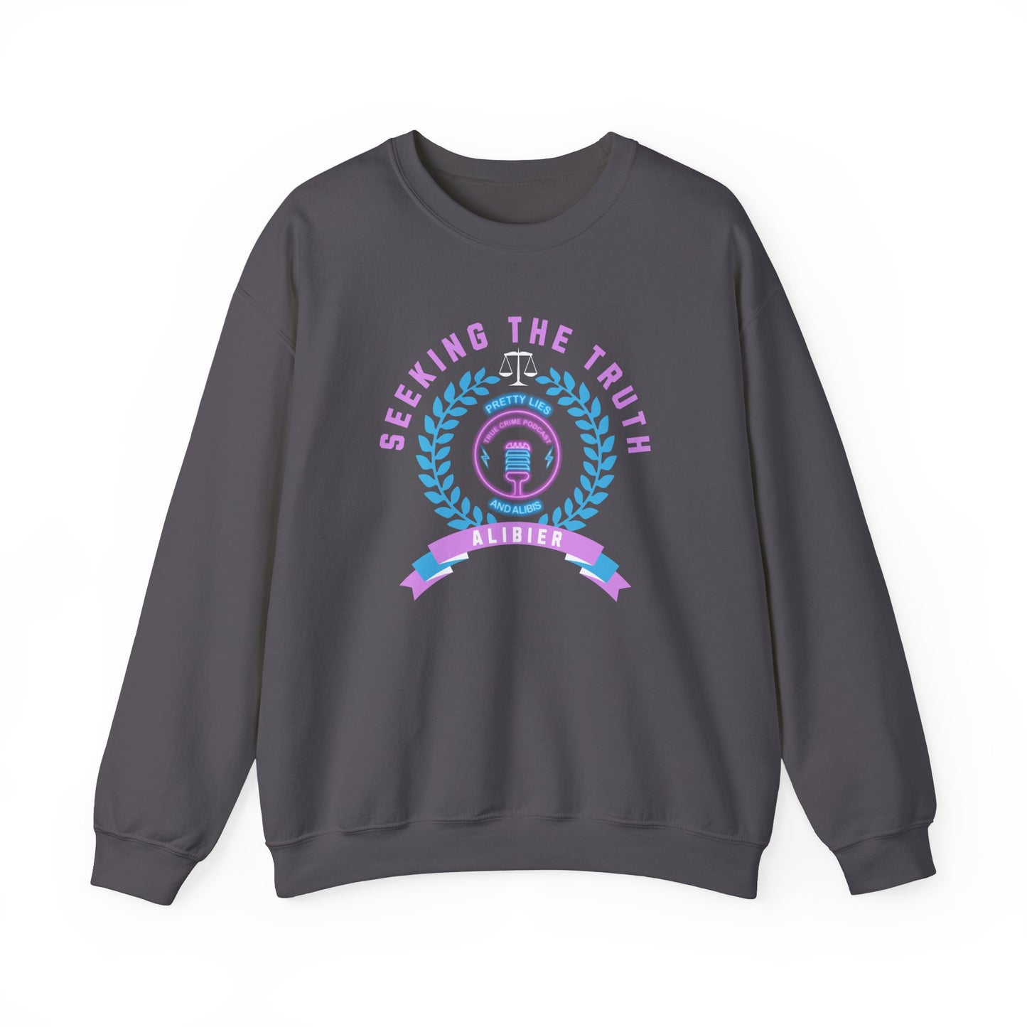 Alibier Logo Seeking The Truth Unisex Heavy Blend™ Crewneck Sweatshirt