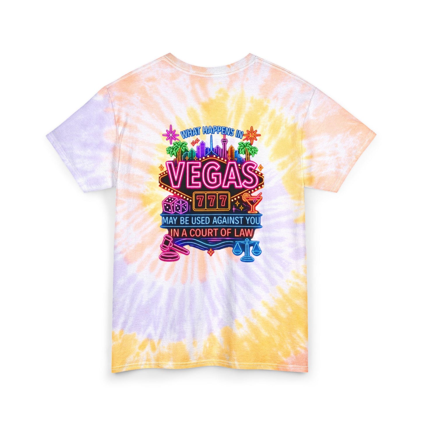 Tie Dye Tee — "Pretty Lies and Alibis" Crime Con 26' Vegas (Design 2)