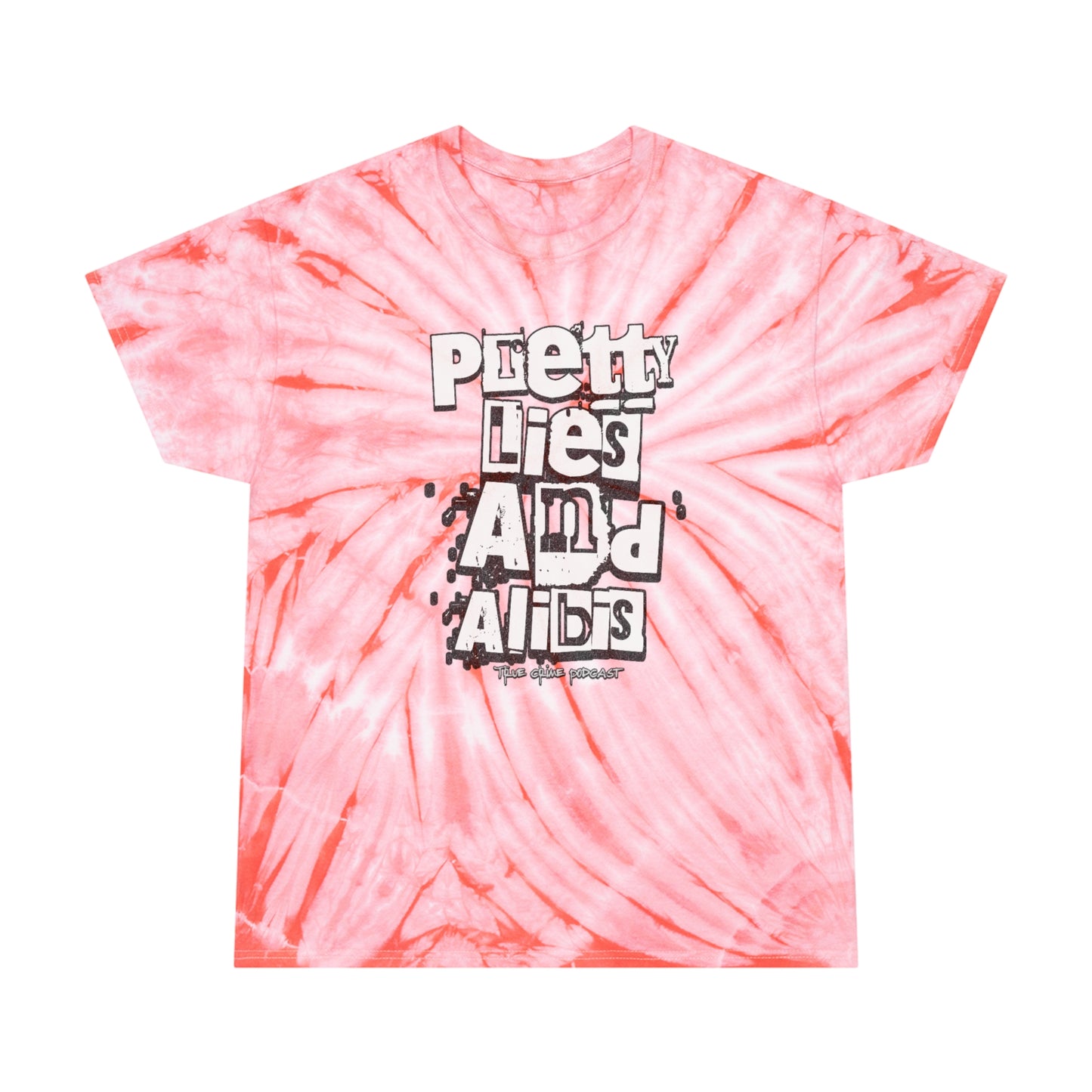 NEW 'Pretty Lies and Alibis'  Ransom Tie-Dye Tee - Vibrant Cyclone Design for Trendsetters