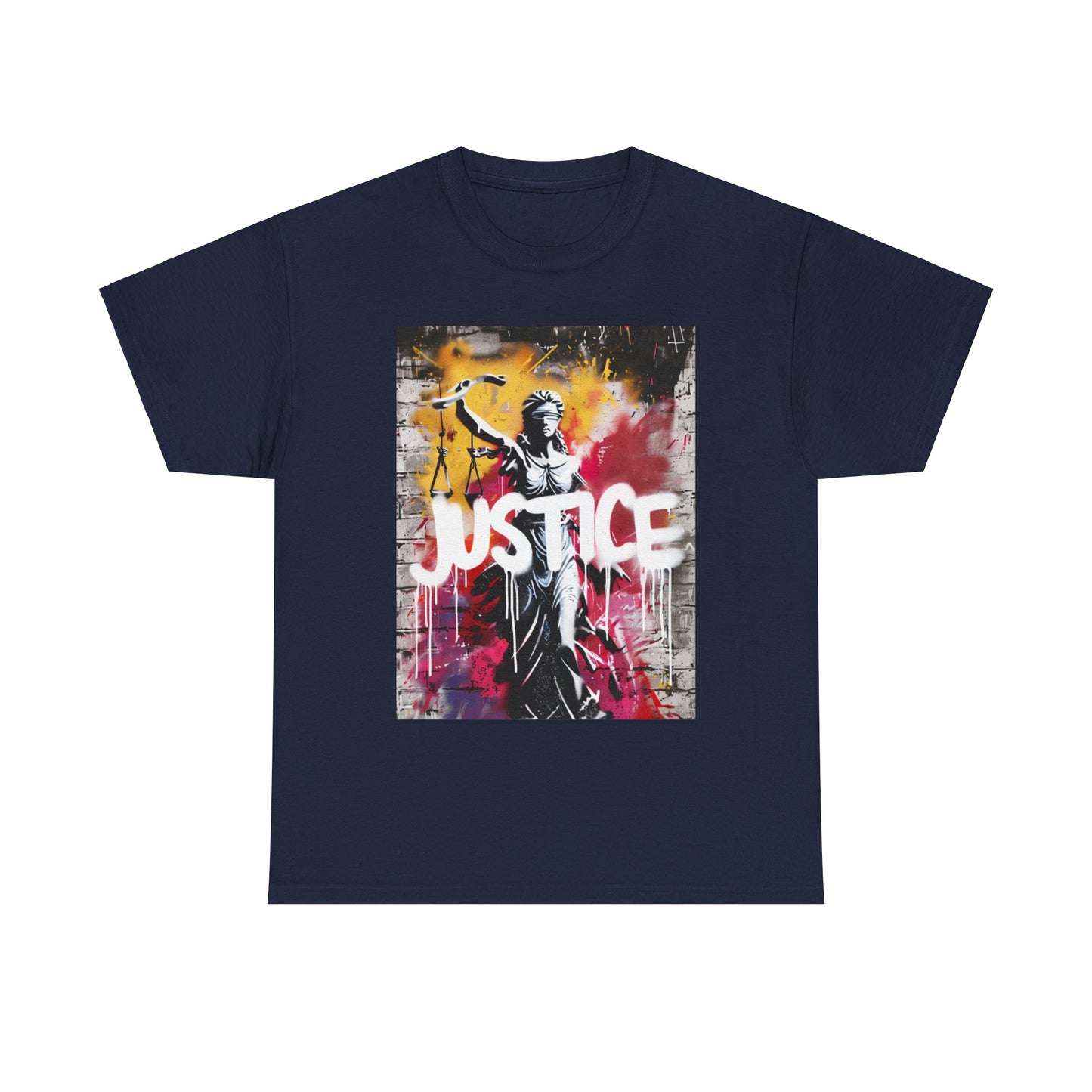 NEW! Justice Graphic Unisex Heavy Cotton Tee - Bold Statement Shirt