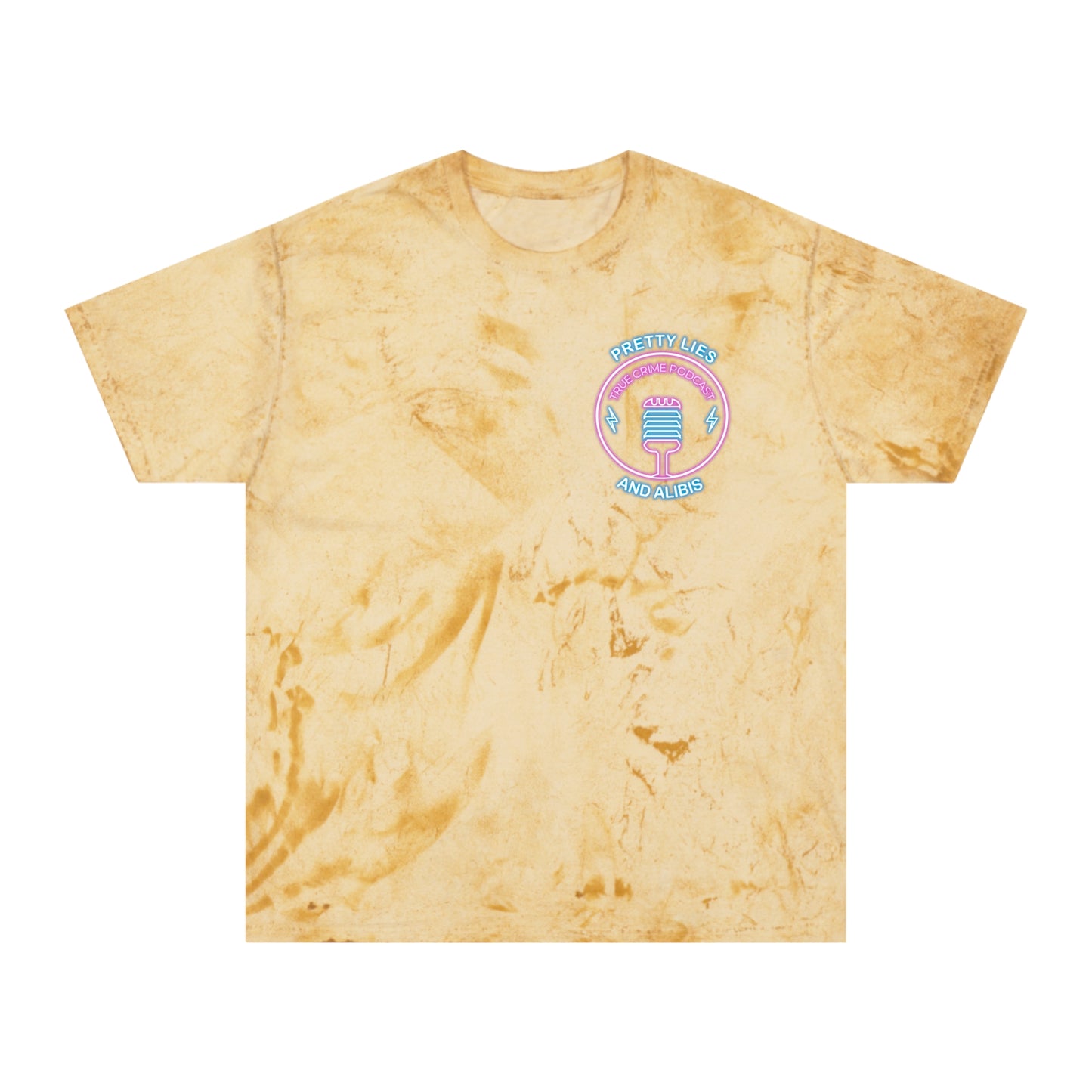 Tie-Dye T-Shirt — Retro Neon Casino “All Bets Are Off” Crime Con 26'