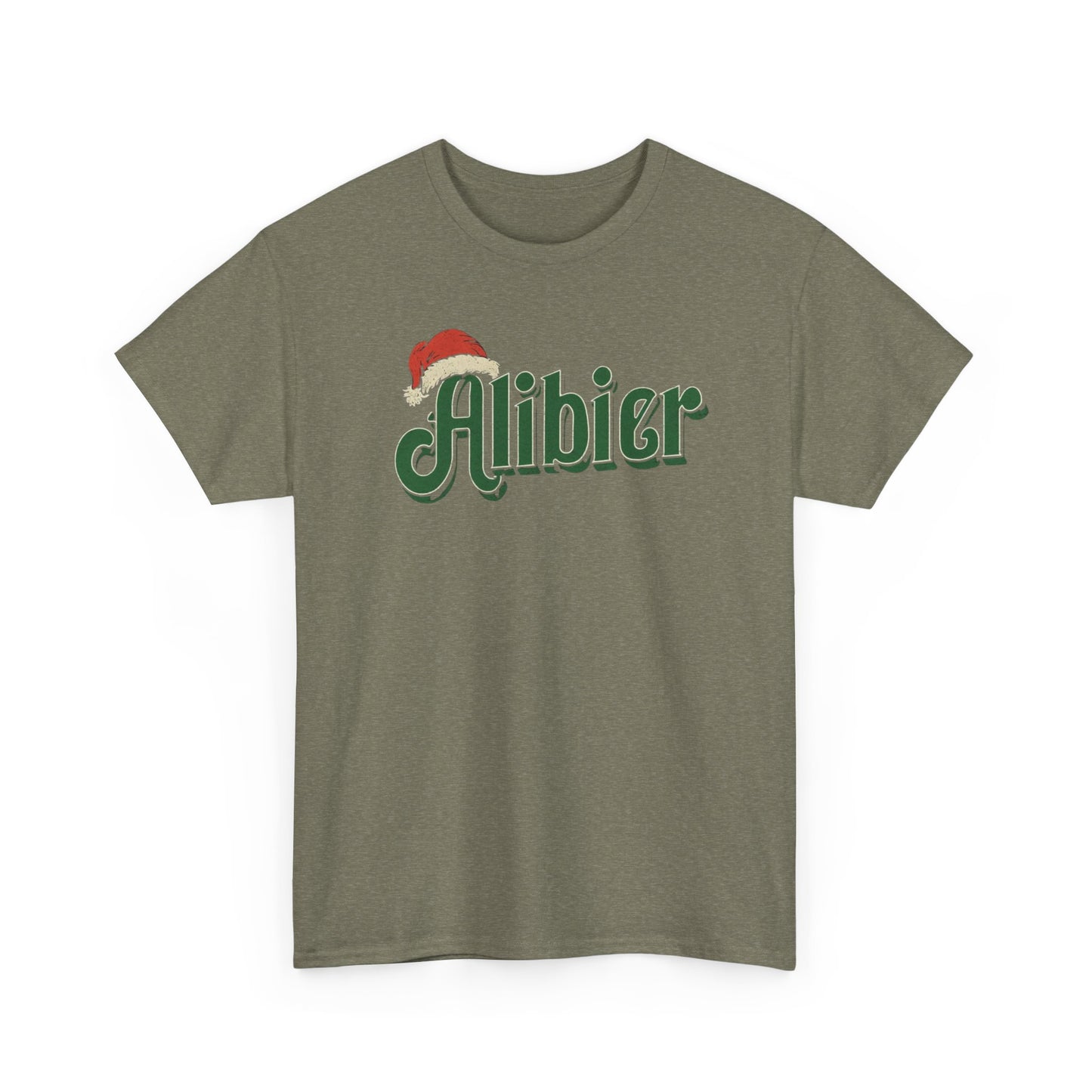 Alibier Unisex Heavy Cotton Tee - Retro Christmas Vibes Graphic Tee