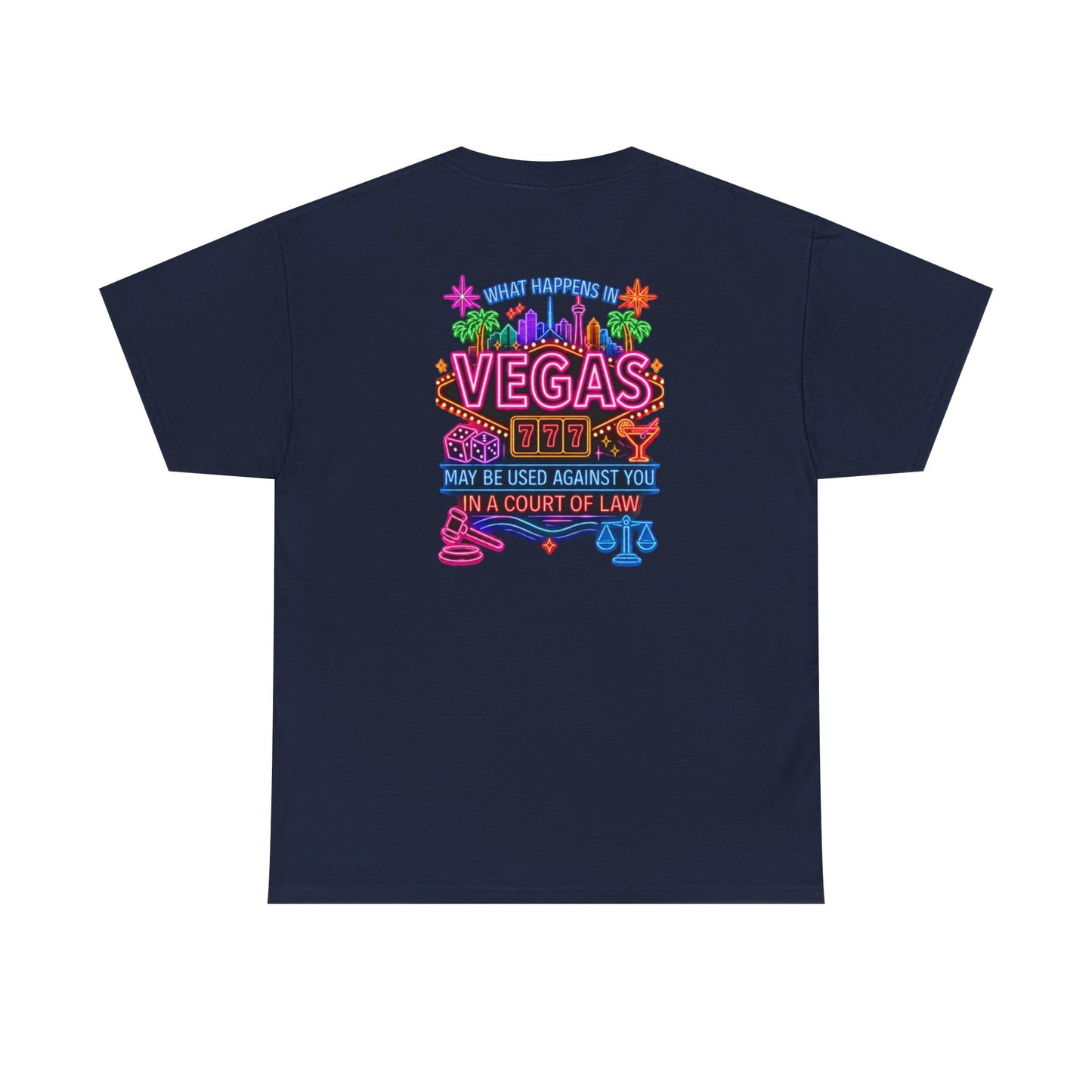 What Happens In Vegas Neon Graphic Tee  Crime Con 26'
