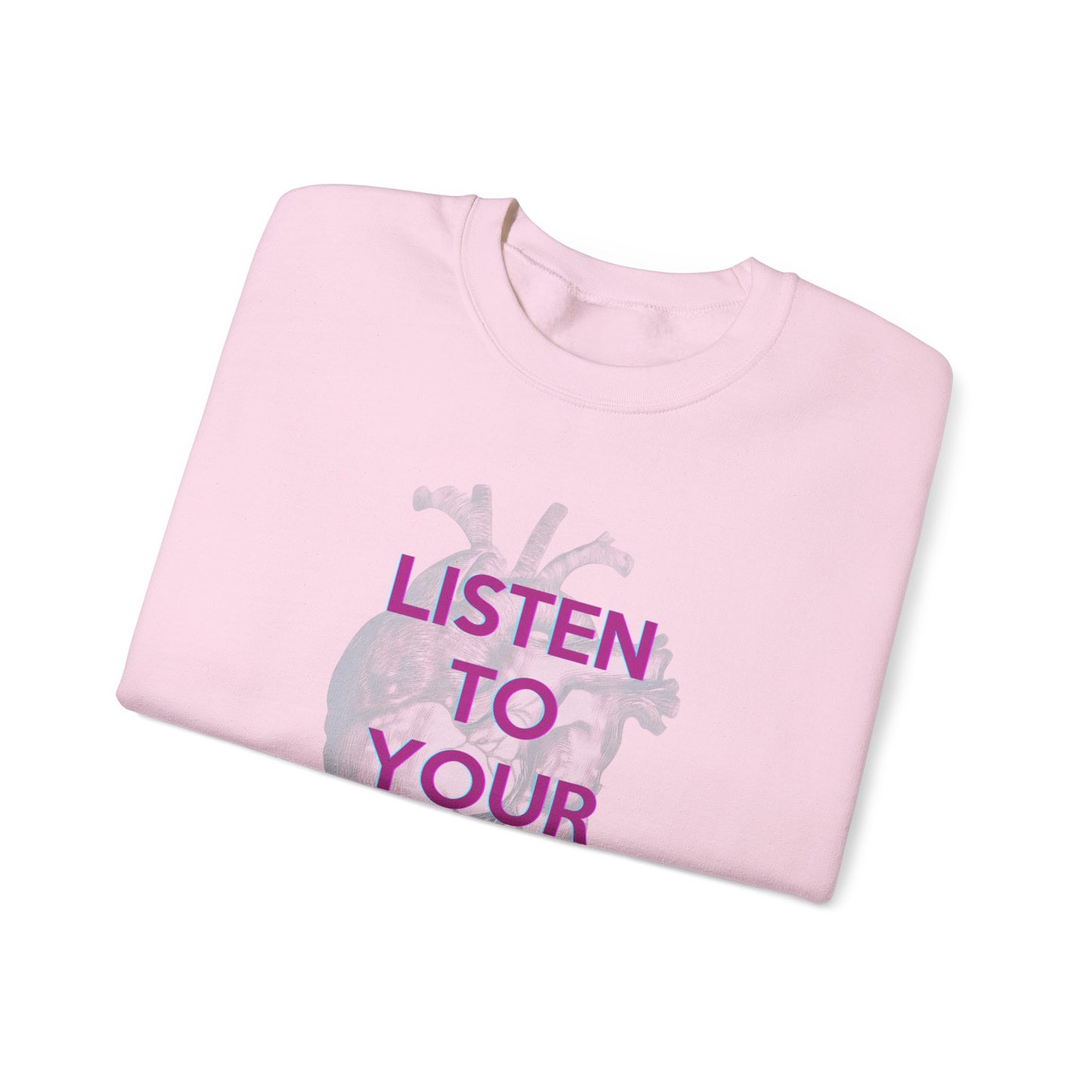 NEW Listen To Your Heart Unisex Heavy Blend™ Crewneck Sweatshirt