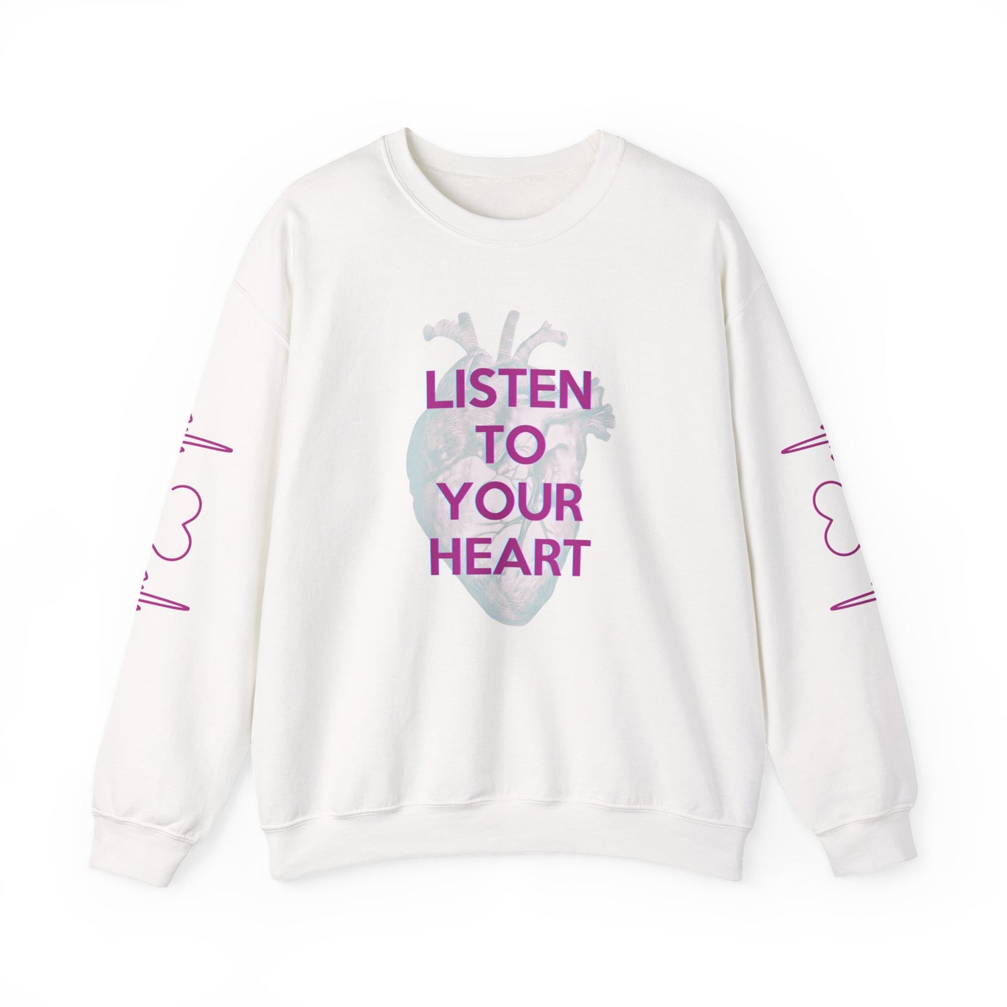 NEW Listen To Your Heart Unisex Heavy Blend™ Crewneck Sweatshirt
