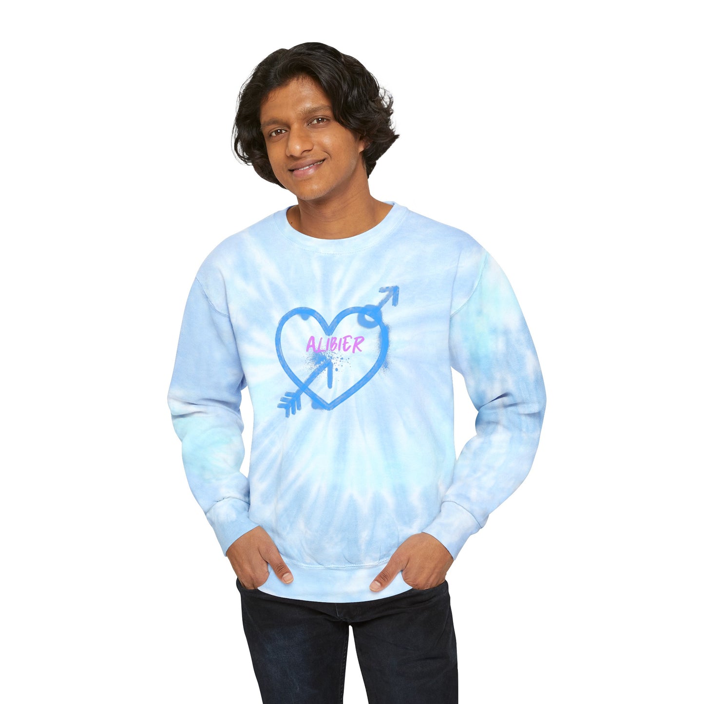 Alibier Spray Paint Unisex Tie-Dye Sweatshirt