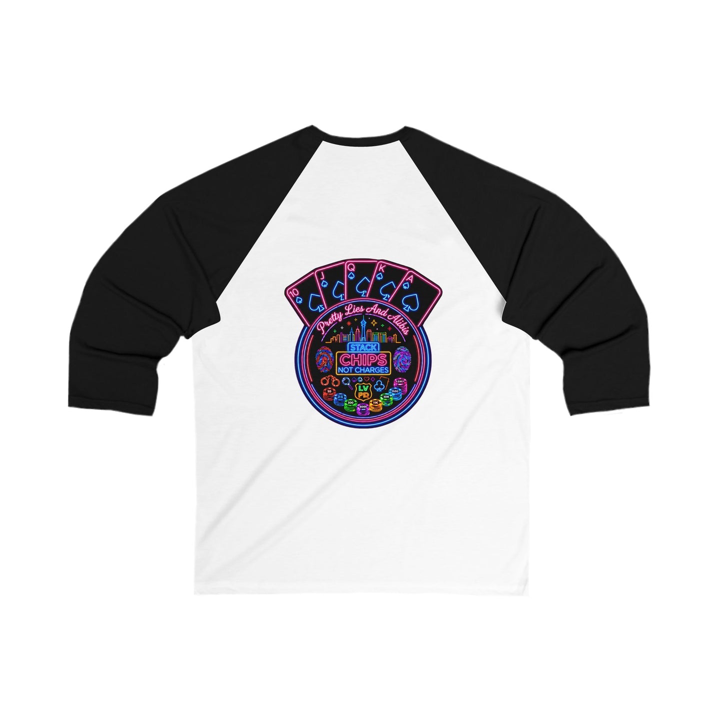 Baseball Tee -  "Stack Chips Not Charges" Crime Con 26'