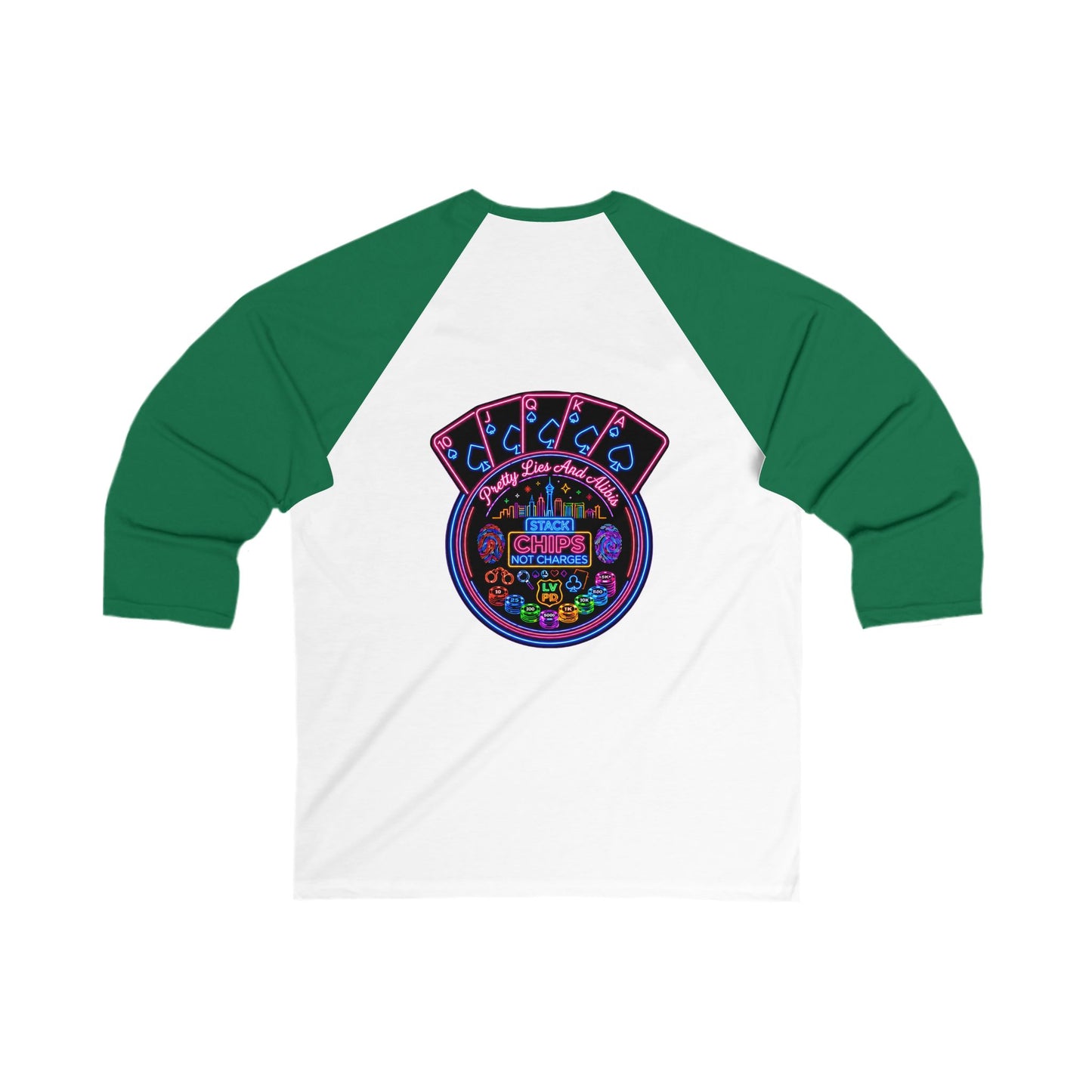 Baseball Tee -  "Stack Chips Not Charges" Crime Con 26'