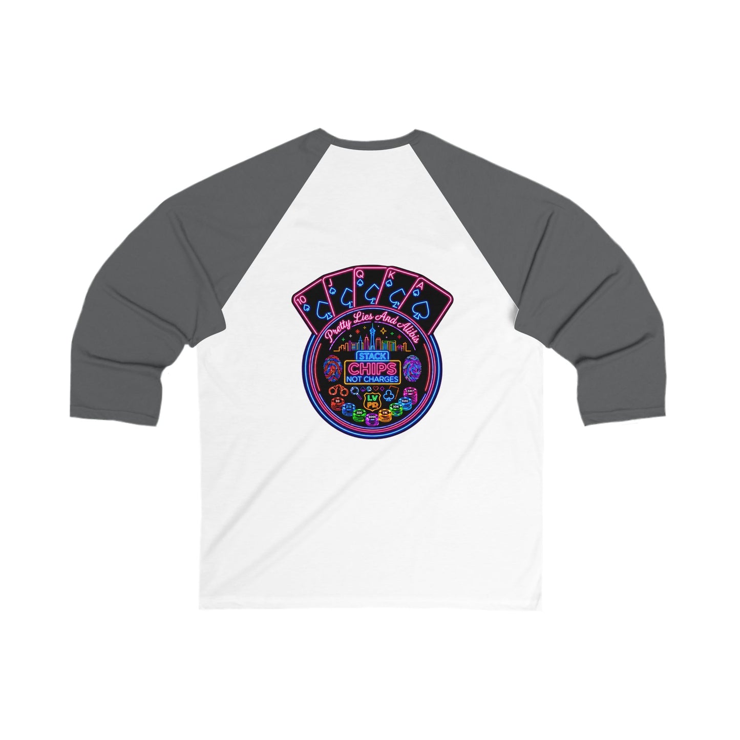 Baseball Tee -  "Stack Chips Not Charges" Crime Con 26'