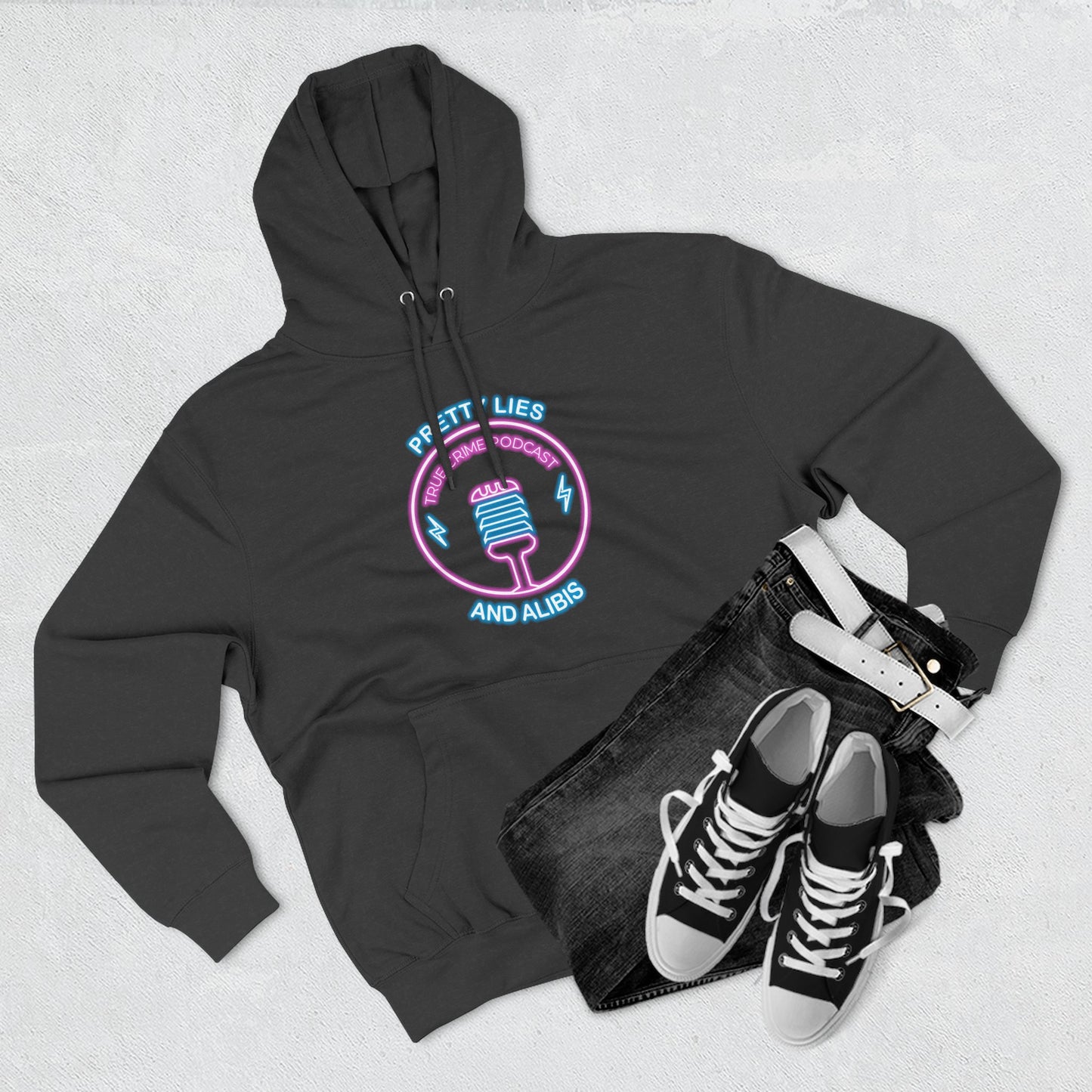 Retro Vegas Neon Hoodie — "What Happens In Vegas" (Design 2) Crime Con 26'