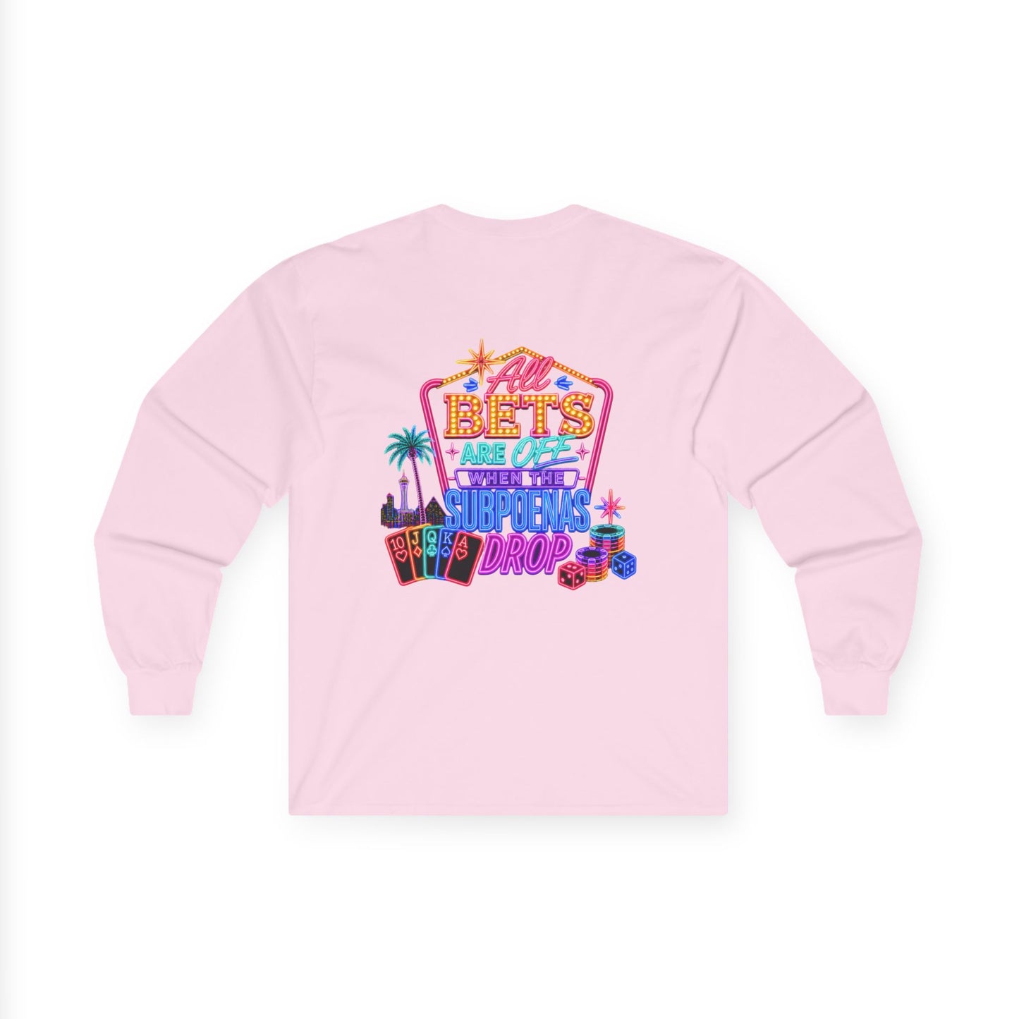 Retro Vegas Crewneck Long Sleeve Tee – "All Bets Are Off" Crime Con 26'