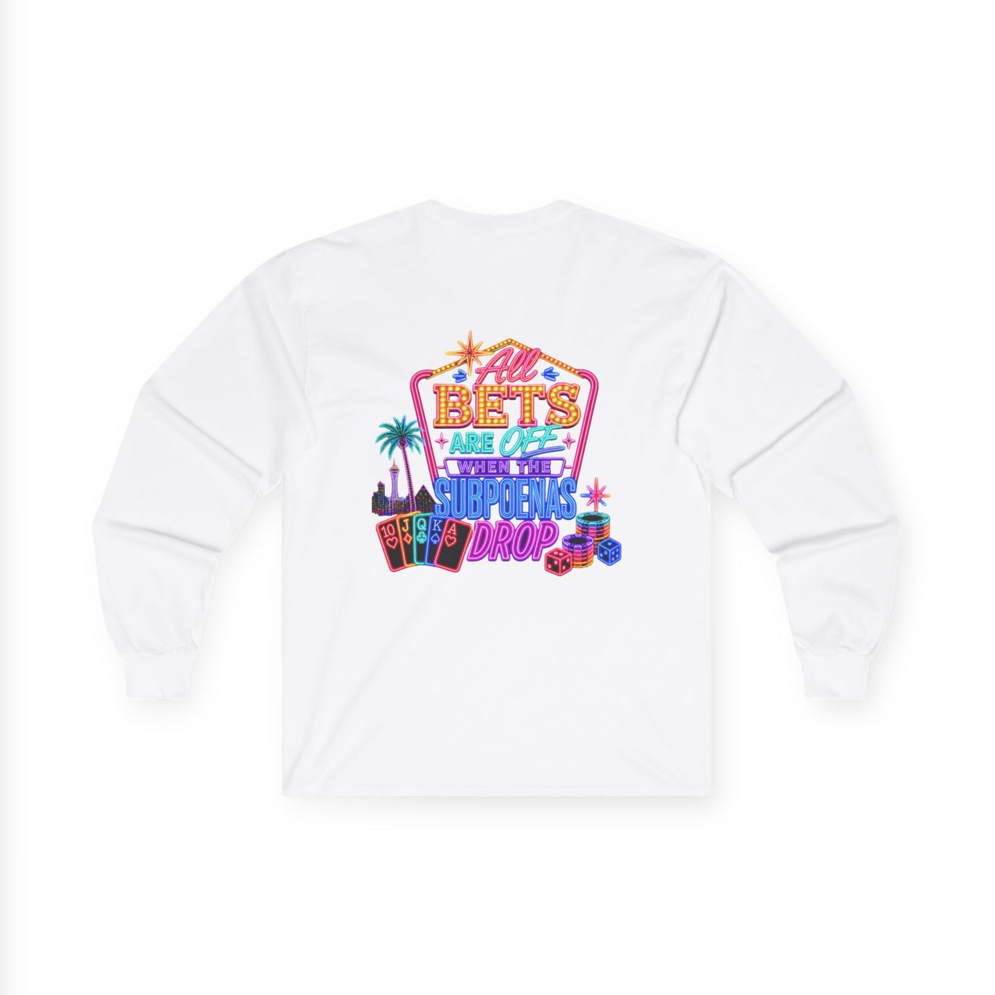 Retro Vegas Crewneck Long Sleeve Tee – "All Bets Are Off" Crime Con 26'