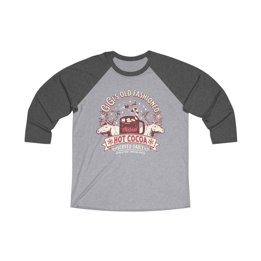 Christmas Unisex Hot Cocoa Vintage Raglan Tee - Perfect for Cozy Winter Days