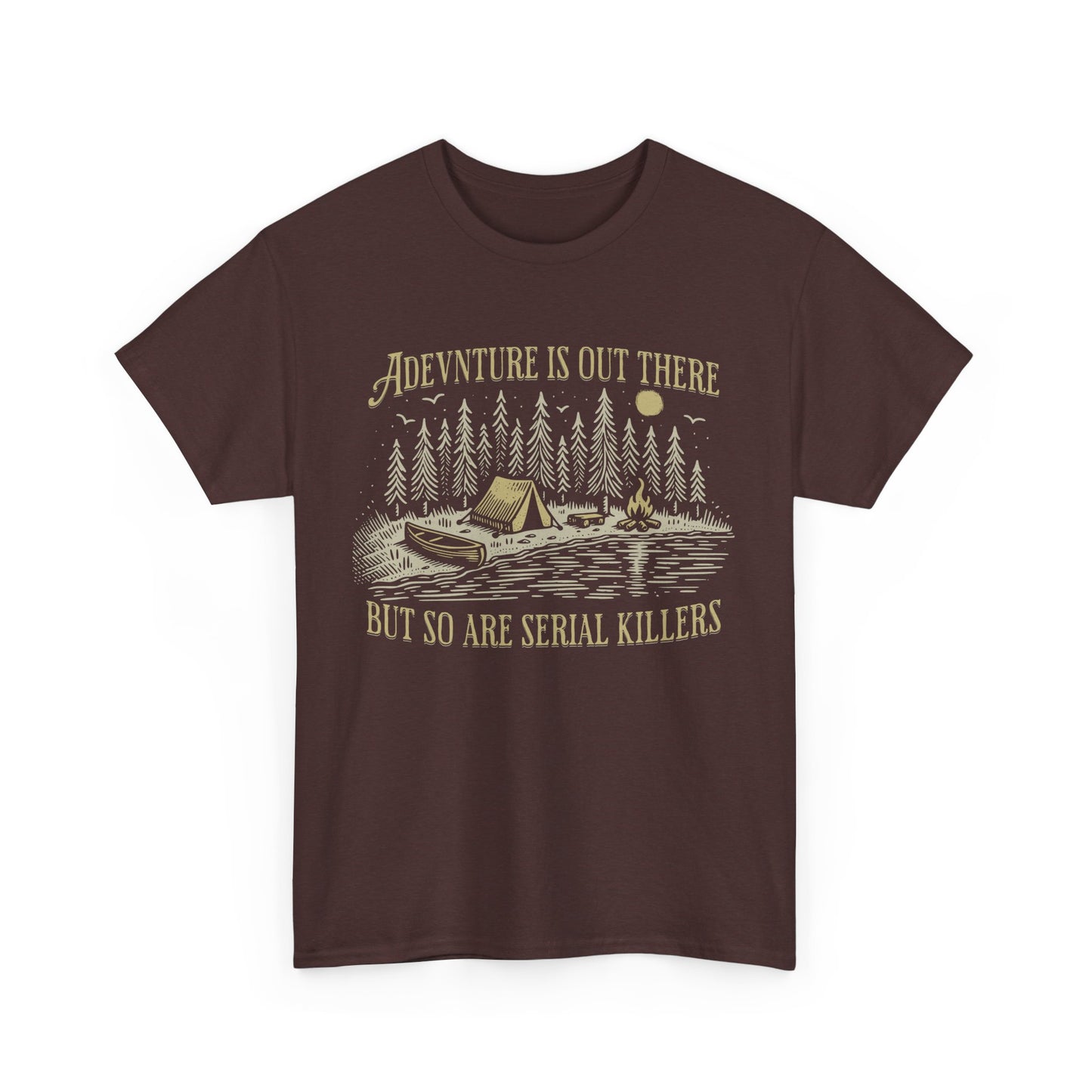 Adventure Is Out There Unisex Heavy Cotton Tee - Funny Outdoor Shirt