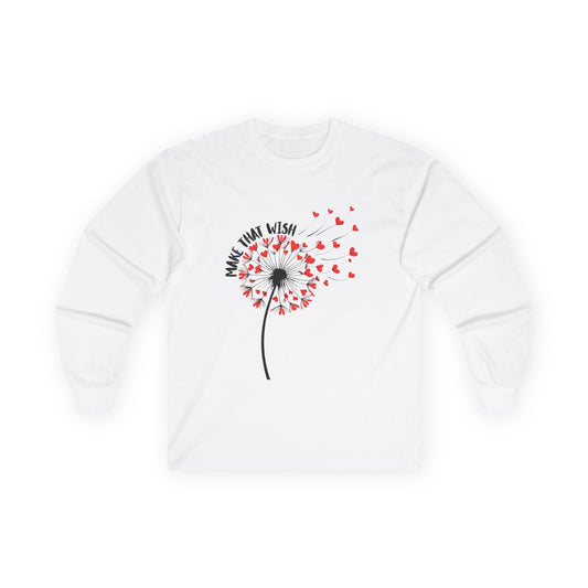 Long Sleeve Tee — Dandelion Make That Wish - New Fun Tee