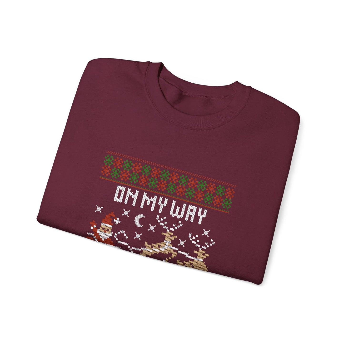 New Christmas Holiday Crewneck Sweatshirt - "On My Way To Watch You Sleep"