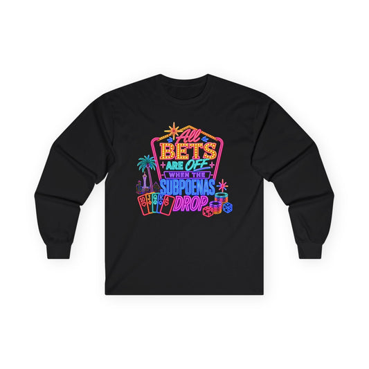 Long Sleeve Tee — 'All Bets Are Off" (No Logo)