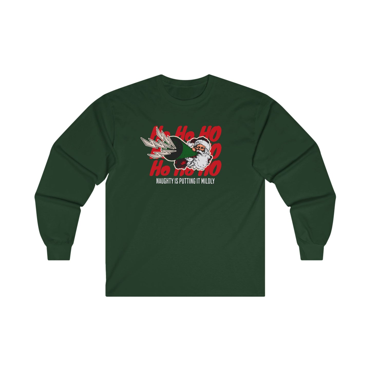 NEW Christmas Naughty List Long Sleeve Tee - Fun Holiday Apparel for Everyone