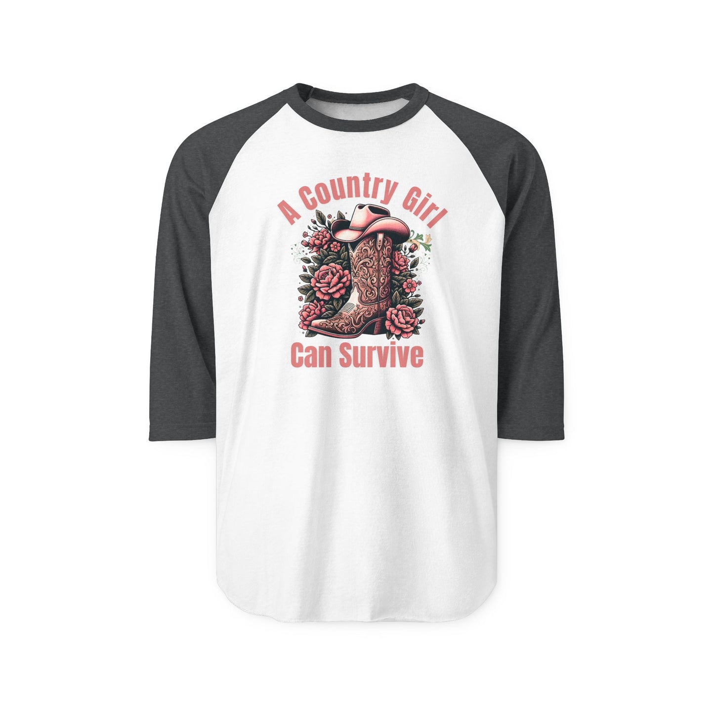 Country Girl Can Survive Raglan Shirt - New 2025