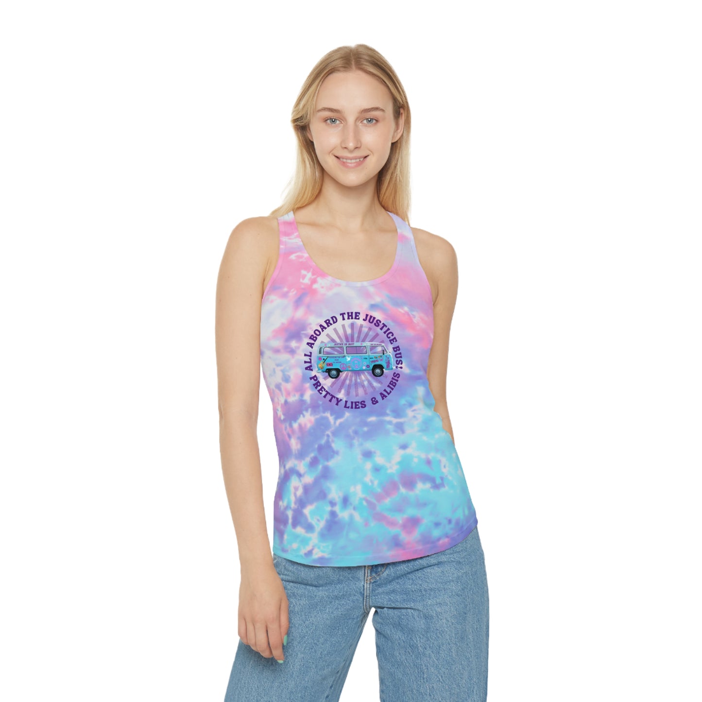 Justice Bus Tie Dye Racerback Tank Top