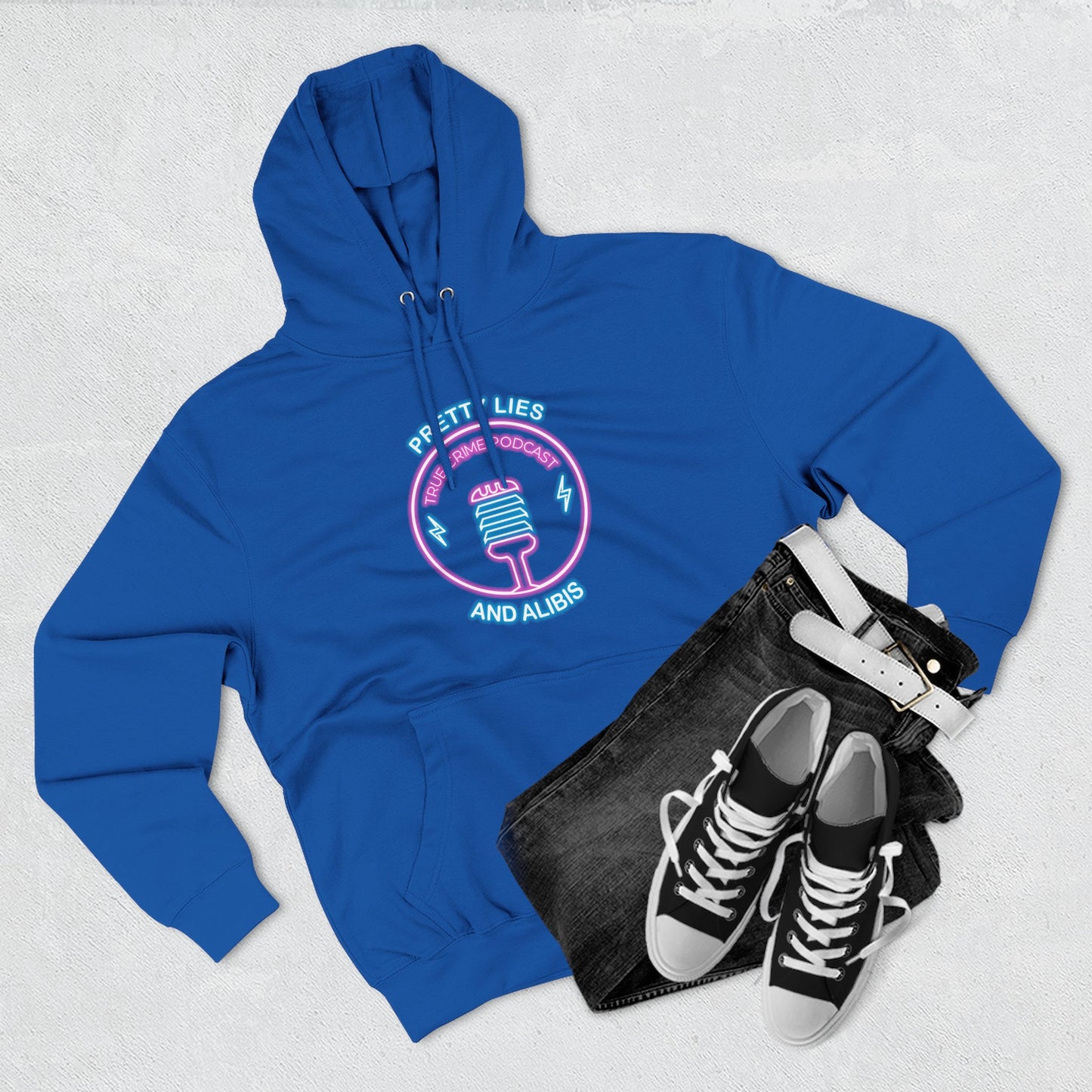 Retro Vegas Neon Hoodie — "What Happens In Vegas" (Design 2) Crime Con 26'