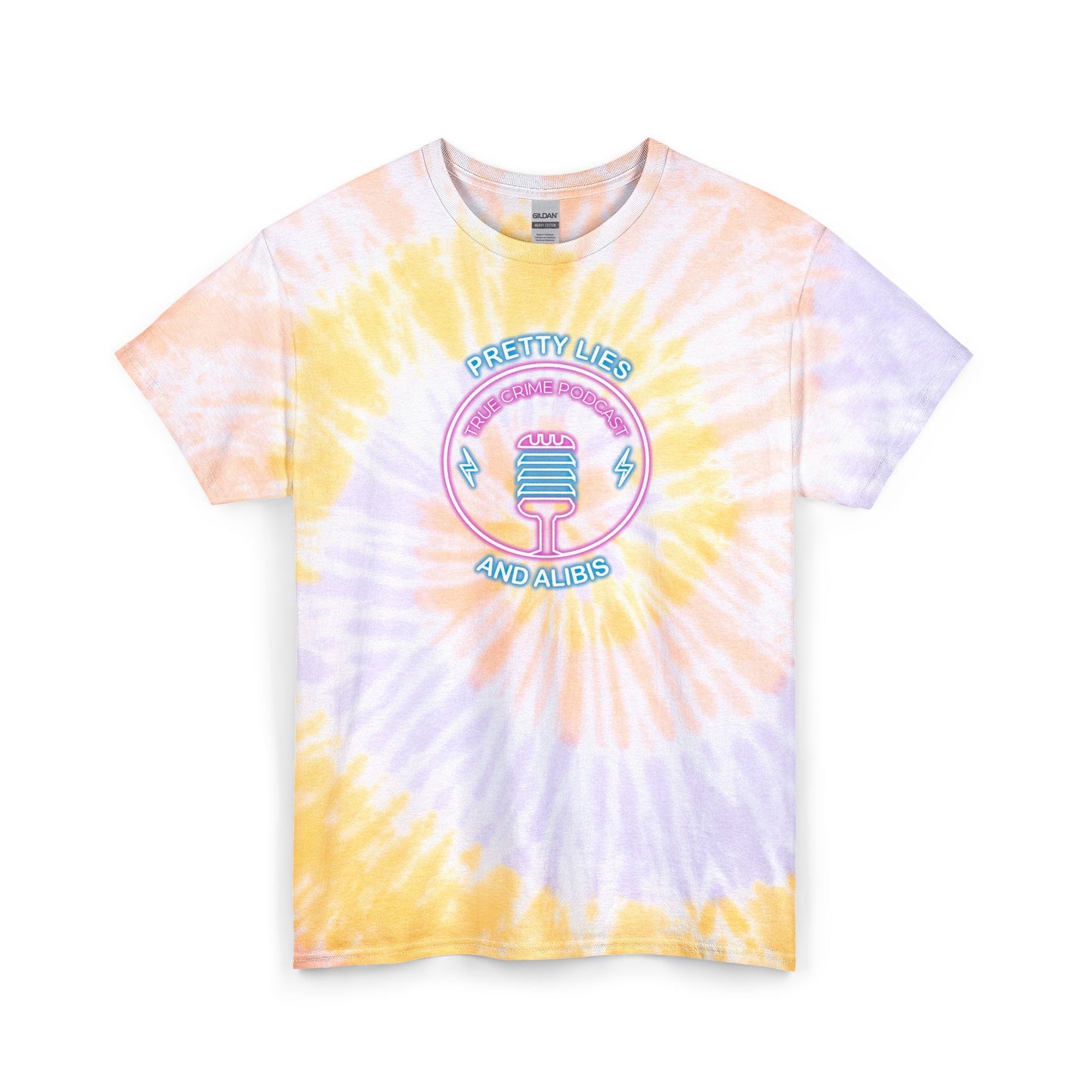 Tie Dye Tee — "Pretty Lies and Alibis" Crime Con 26' Vegas (Design 2)
