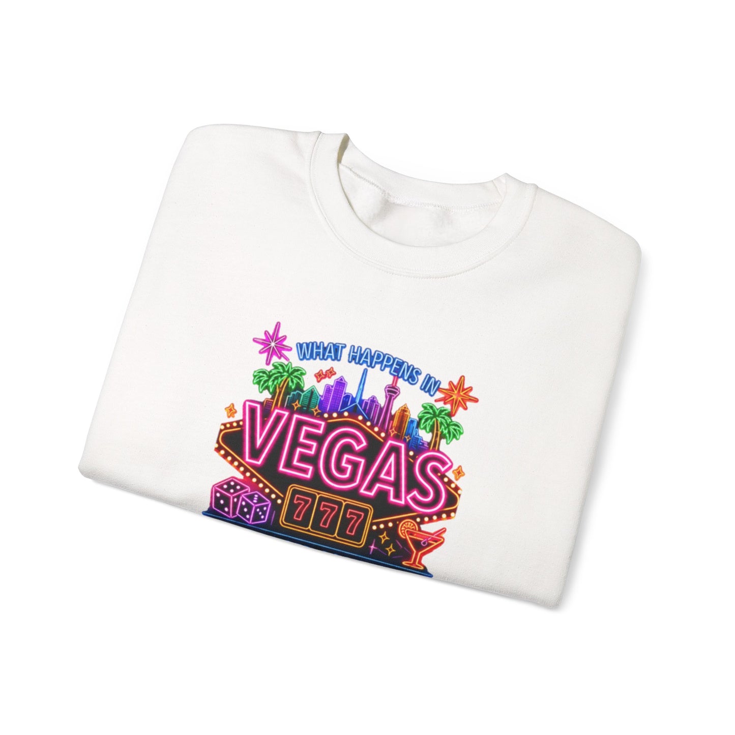Las Vegas Neon "What Happens In Vegas" Crime Con 26' (Design 2)  Crewneck Sweatshirt