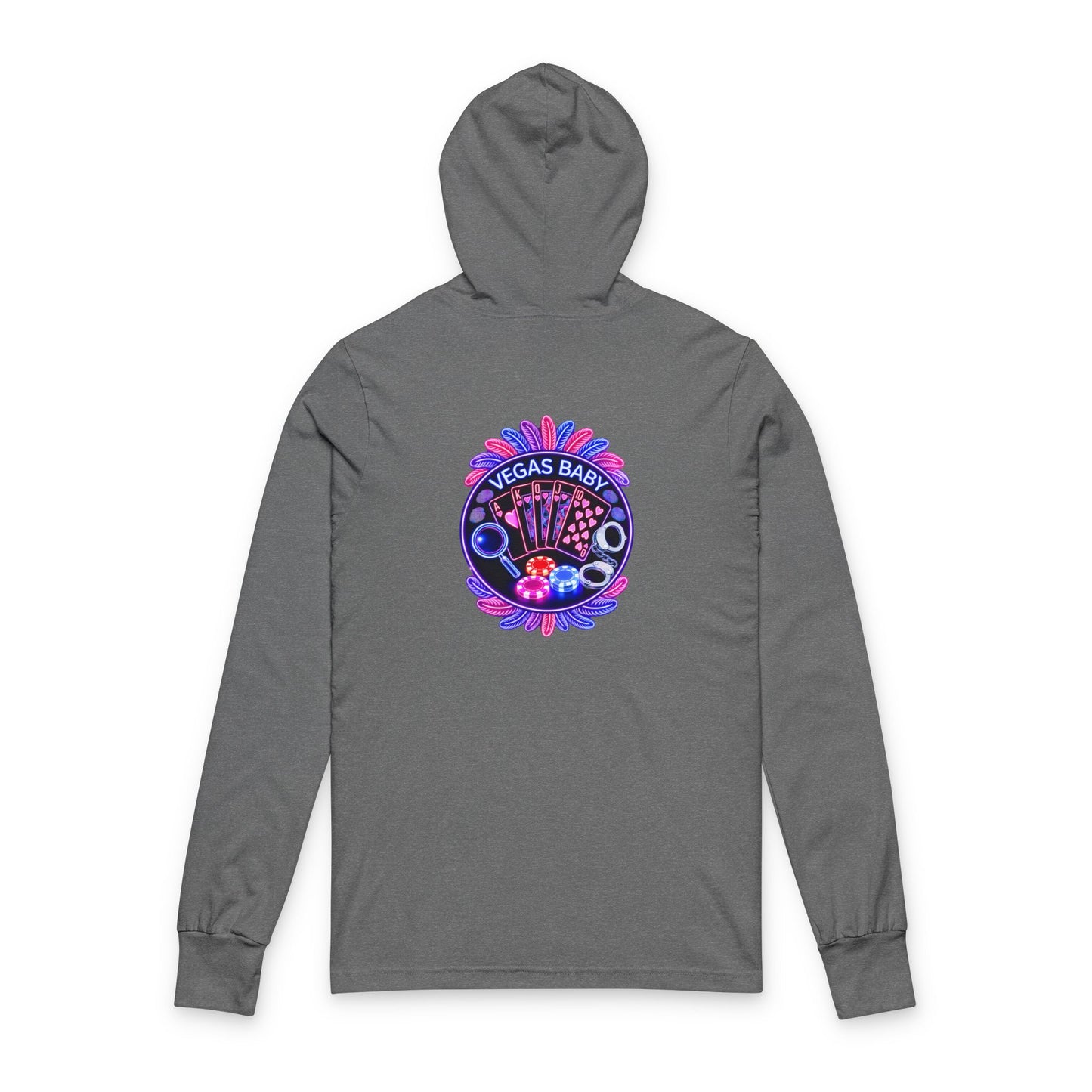 Vegas Baby Hooded Long Sleeve Tee — Crime Con 26'