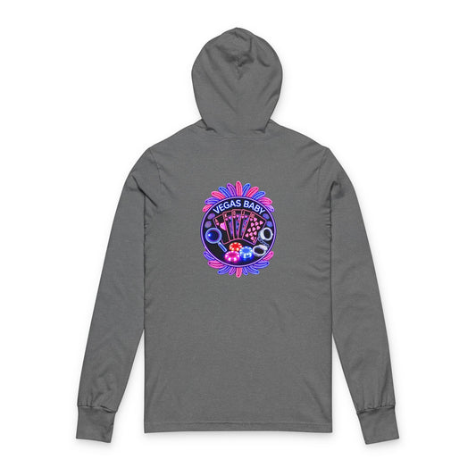Vegas Baby Hooded Long Sleeve Tee — Crime Con 26'