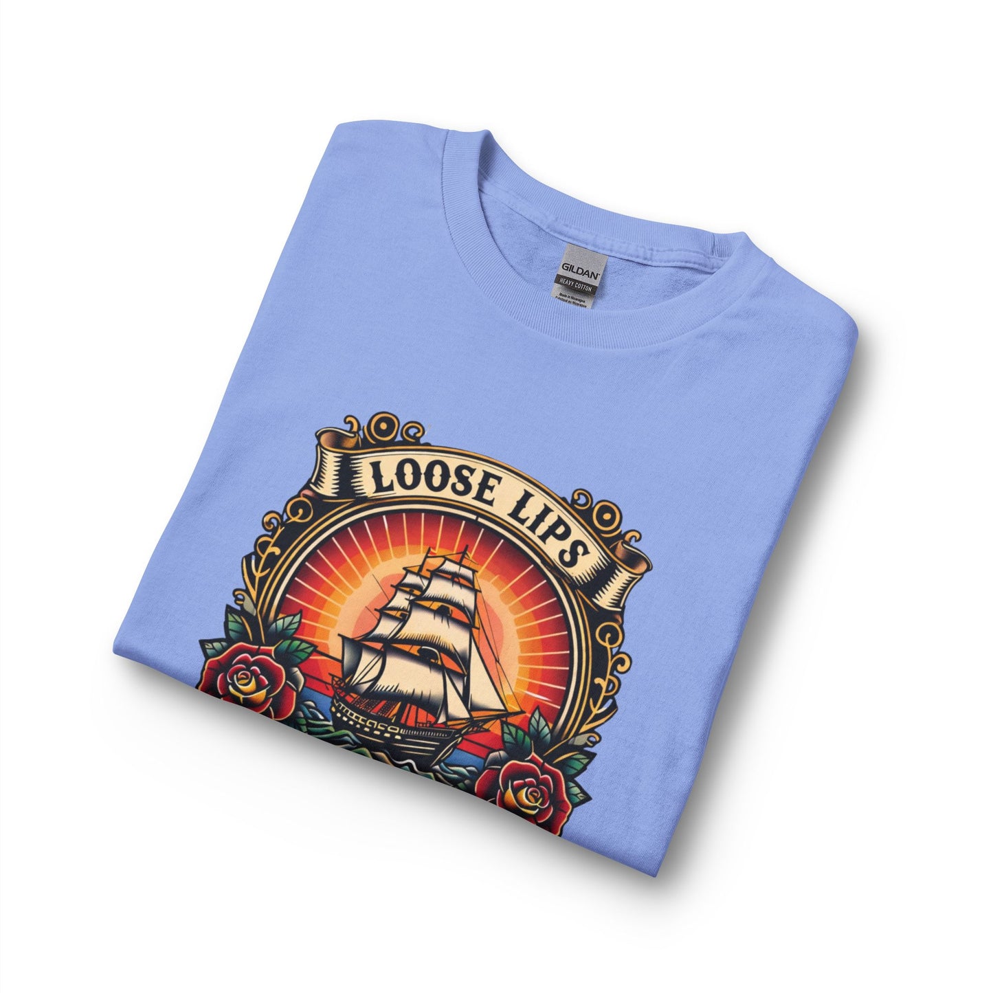 NEW Loose Lips Sink Ships Long Sleeve Tee — Vintage Tattoo Graphic