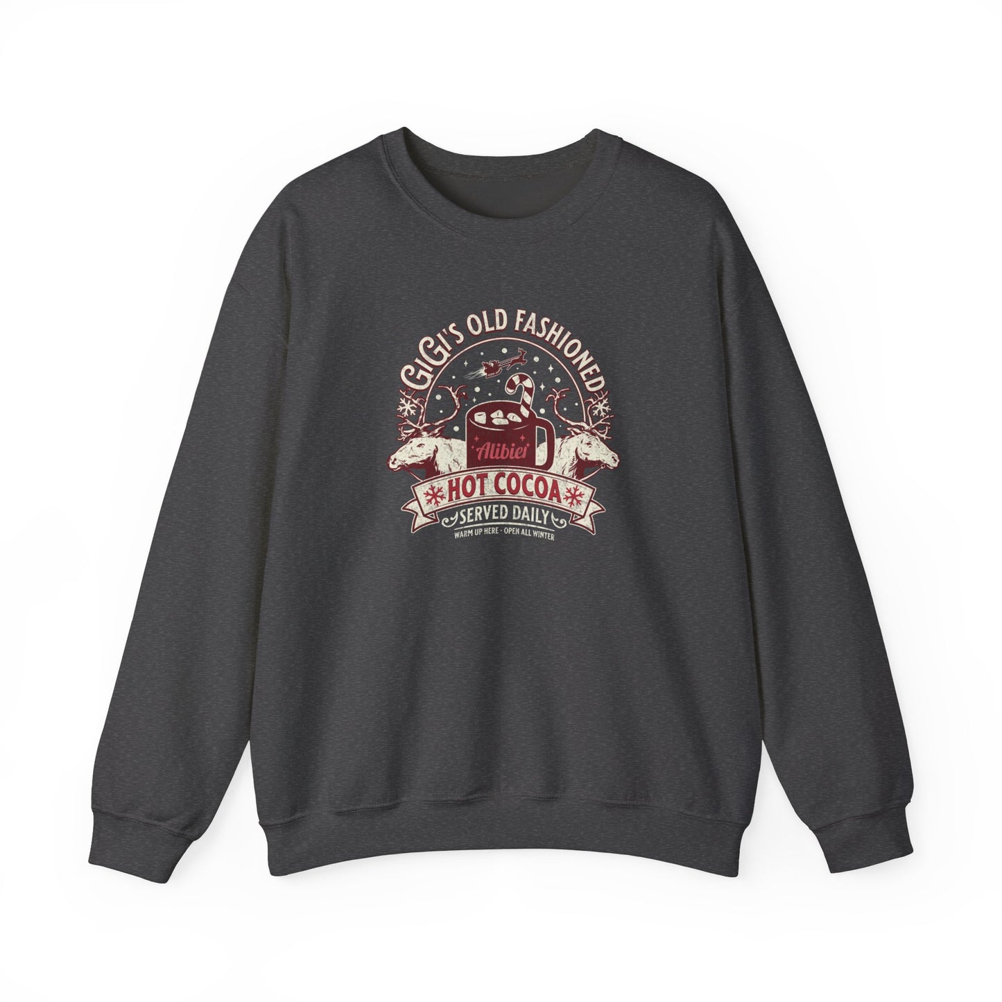 Christmas Cozy Hot Cocoa Crewneck Sweatshirt - Perfect for Winter Celebrations