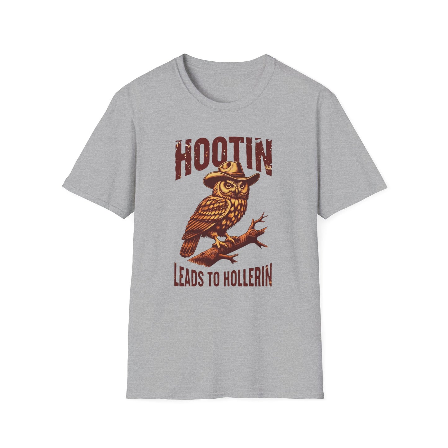 Hootin' Leads to Hollerin Owl T-Shirt — Vintage Graphic Tee NEW