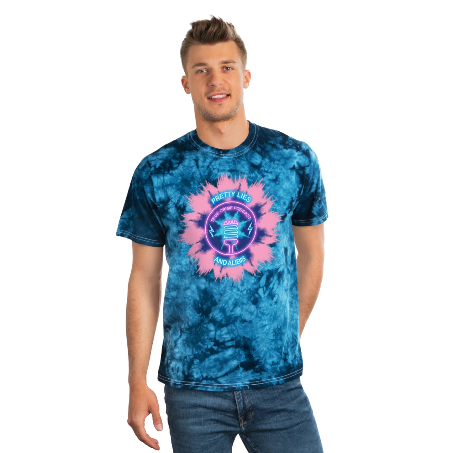 Faded Tie-Dye Tee, Crystal