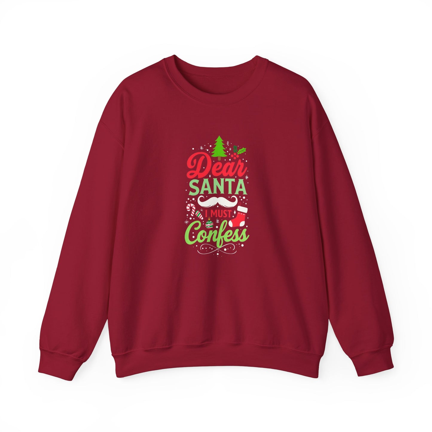 New Dear Santa Confess Unisex Heavy Blend™ Crewneck Sweatshirt - Cozy Christmas Apparel