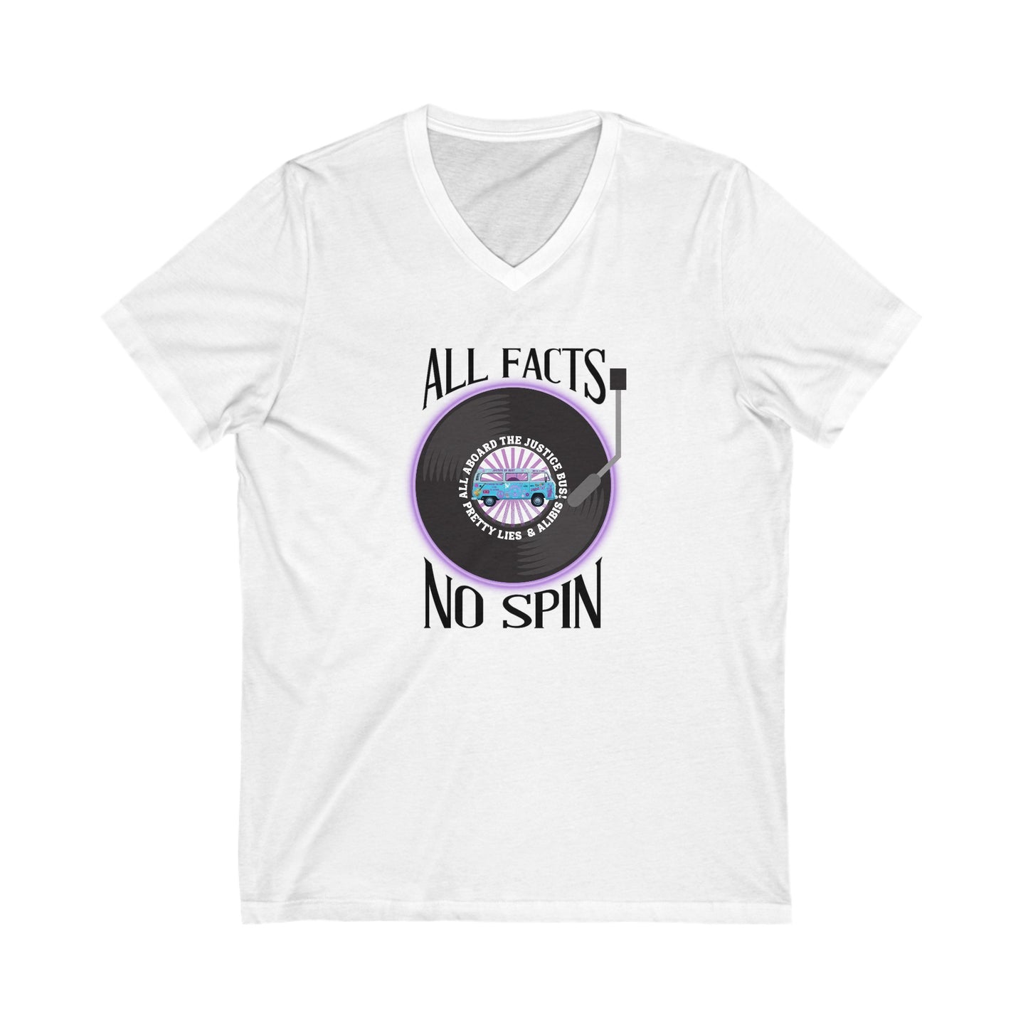 All Facts No Spin Unisex Jersey Short Sleeve V-Neck Tee