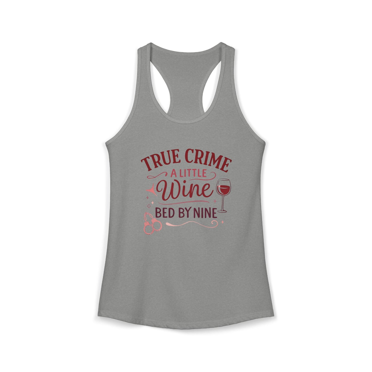 NEW Women's True Crime And Wine Racerback Tank