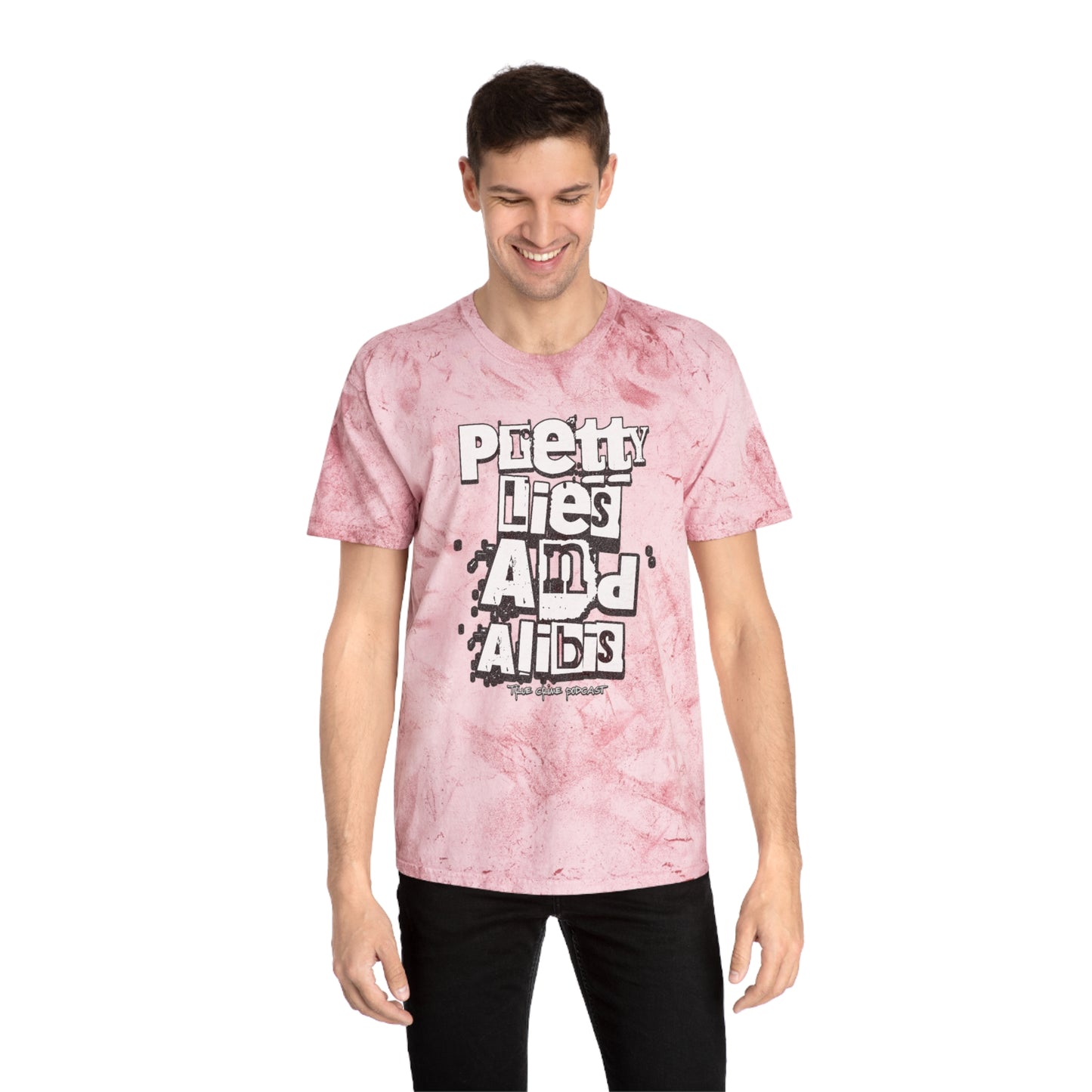 Pretty Lies Ransom Unisex Color Blast T-Shirt - "Pretty Lies and Alibis" Graphic Tee