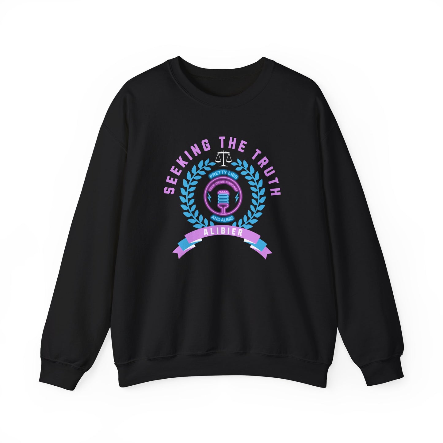 Alibier Logo Seeking The Truth Unisex Heavy Blend™ Crewneck Sweatshirt