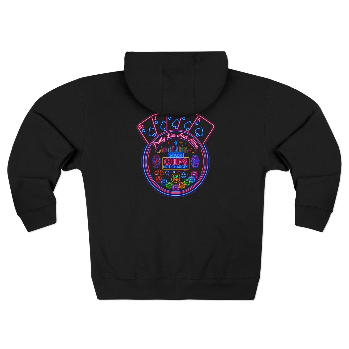 Unisex Zip Hoodie "Stack Chips Not Charges" Crime Con 26'